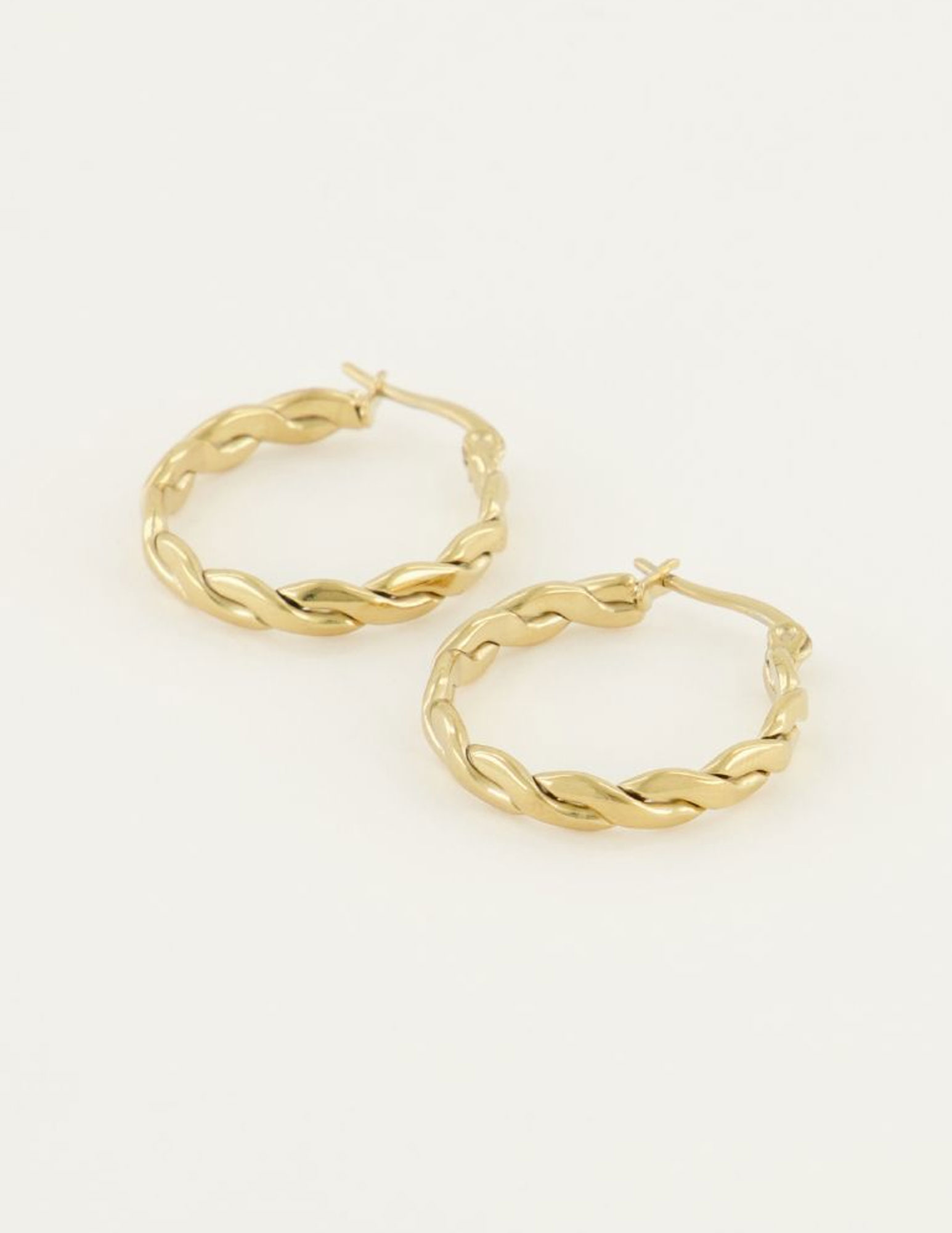 My Jewellery Oorringen rond touwpatroon MJ04358 Goud