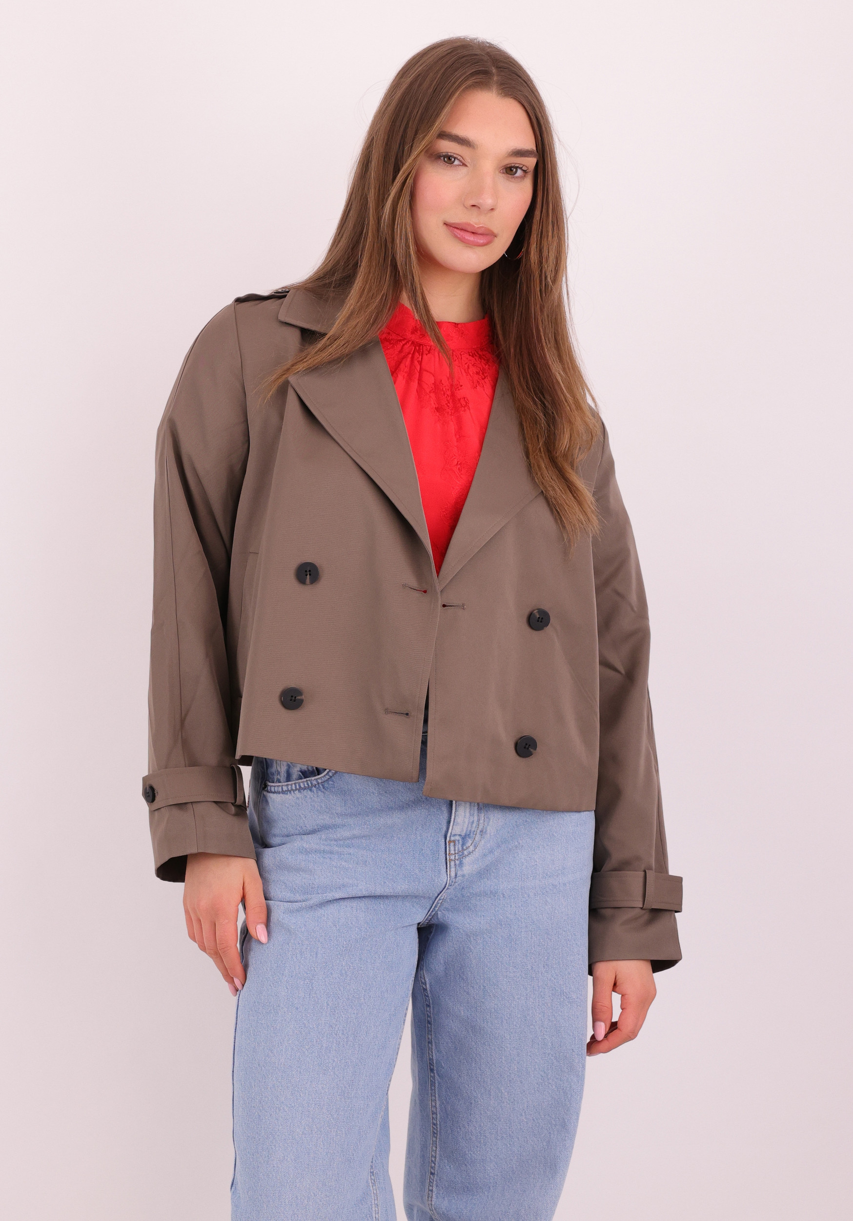 Vila Trenchcoat 14112093 Bruin