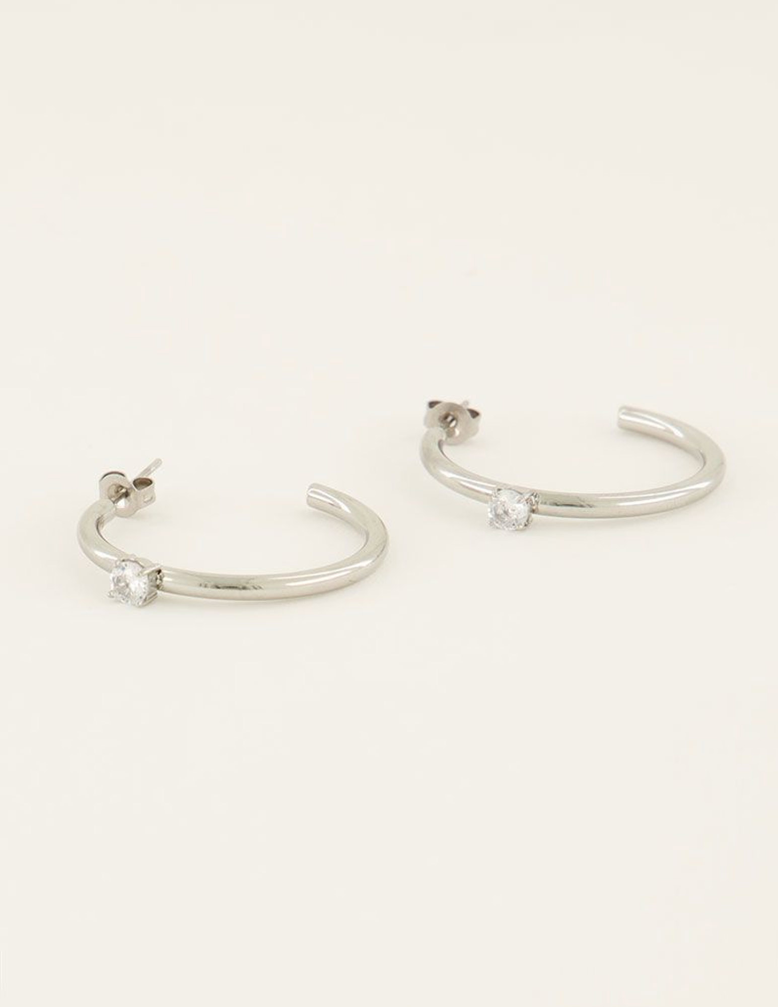 My Jewellery Oorringen met steen MJ07713 Zilver