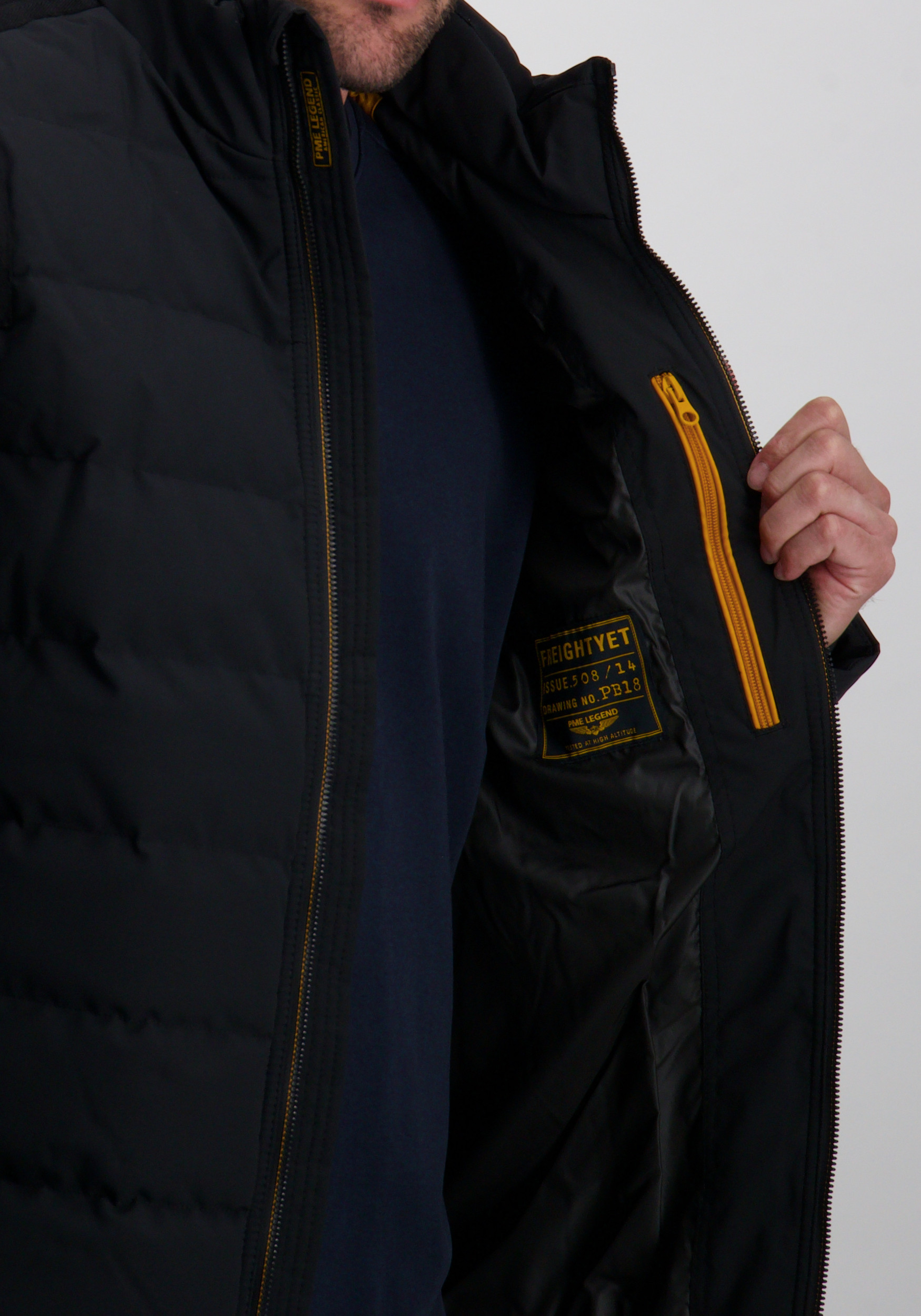 PME Legend Winterjas Freightyet PJA2508114 Zwart