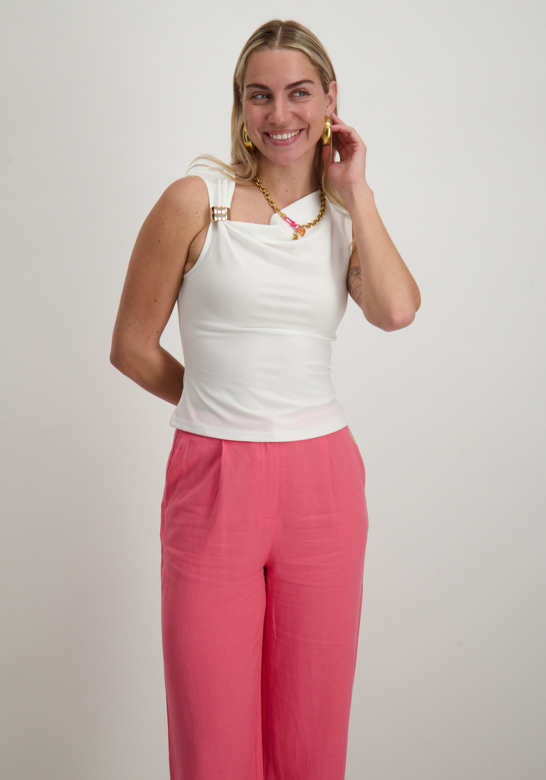 Vero moda Top Allison waterfall 10327500 Wolwit-ecru