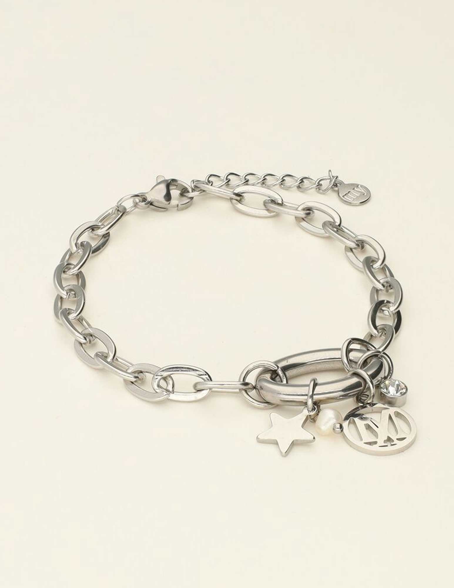 My Jewellery Schakelarmband met bedels MJ09235 Zilver