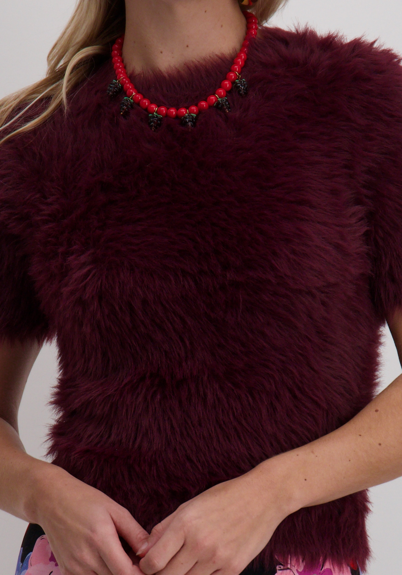 Vero moda Trui Fluffy 10336640 Bordeaux