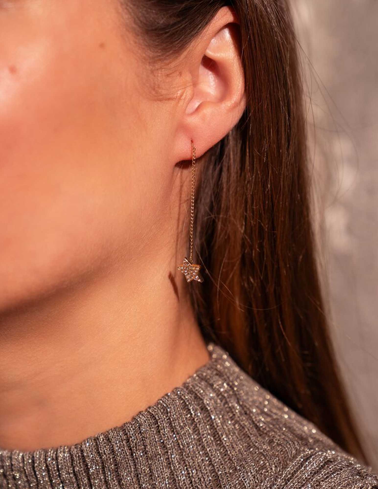 My Jewellery Universe oorhangers met ster MJ09544 Zilver