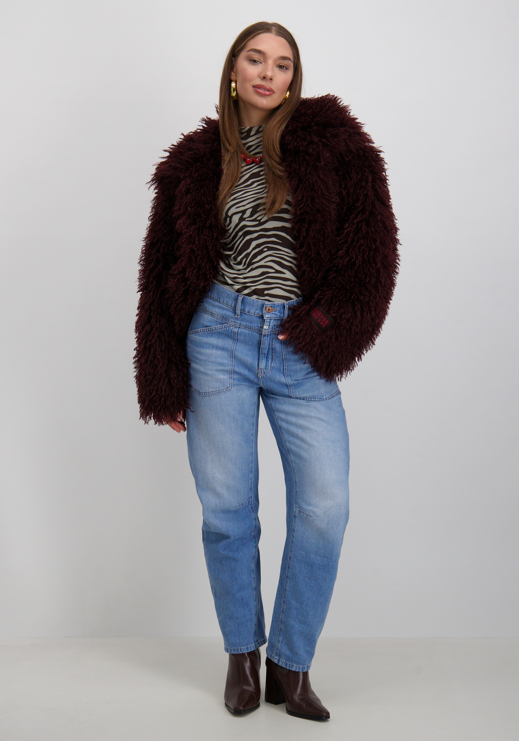 Harper & Yve Jacket Stacy AW25N206 Donker bruin