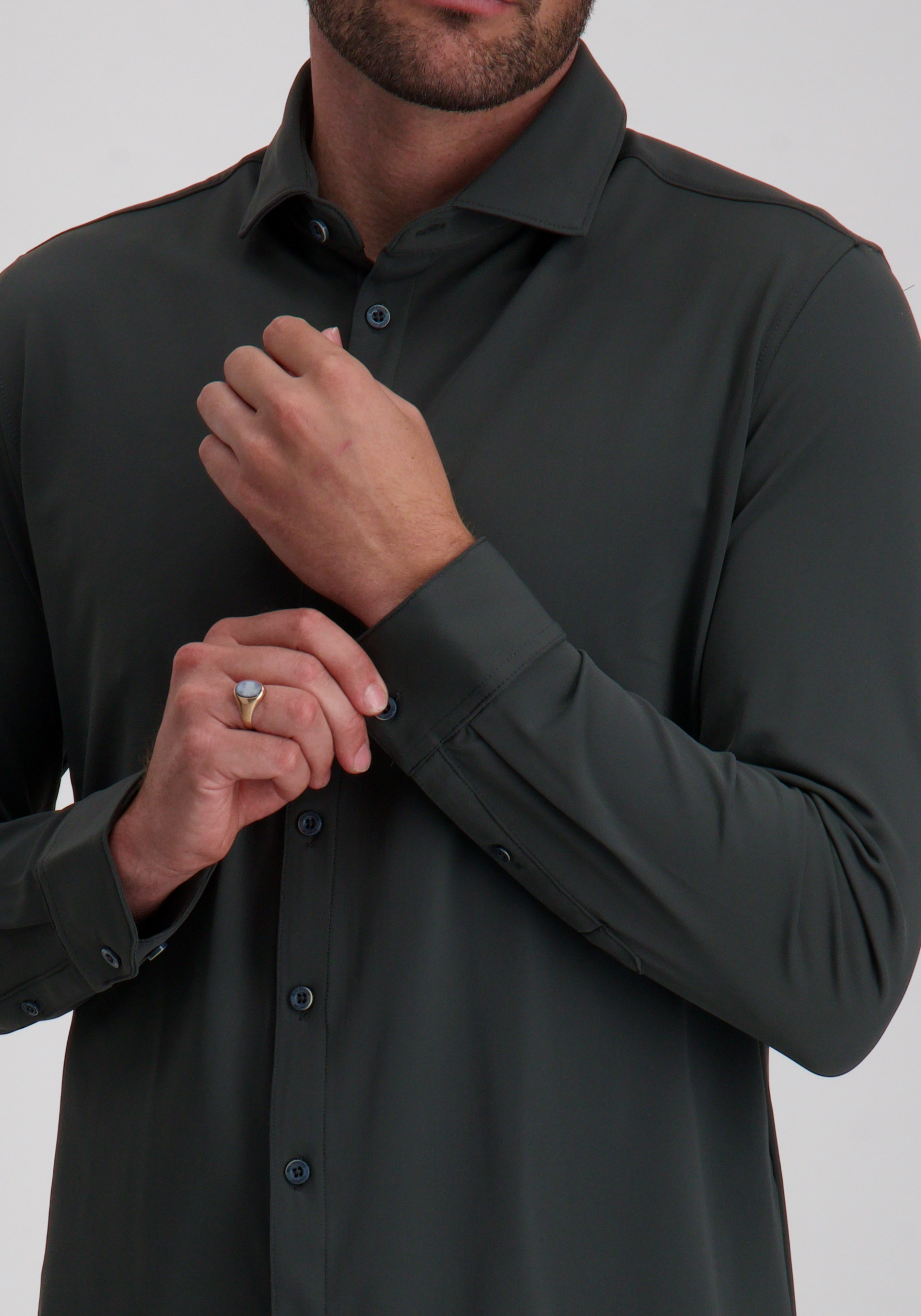 No Excess Overhemd travel 29410885 Donker Grijs