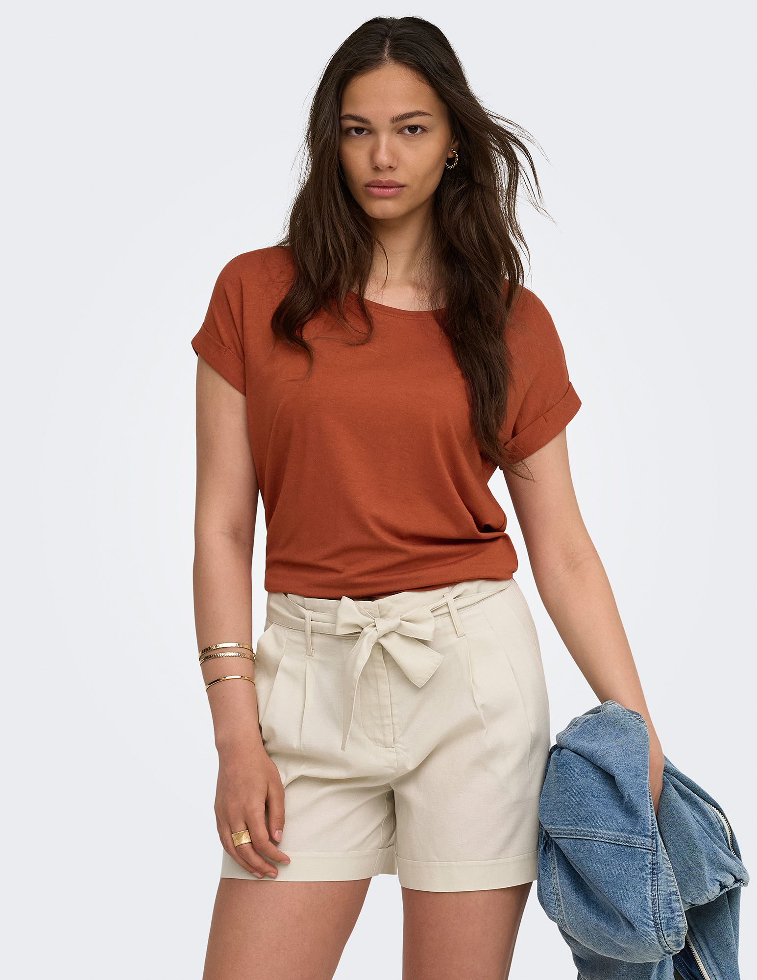 ONLY T-shirt Moster 15106662 Donker Oranje