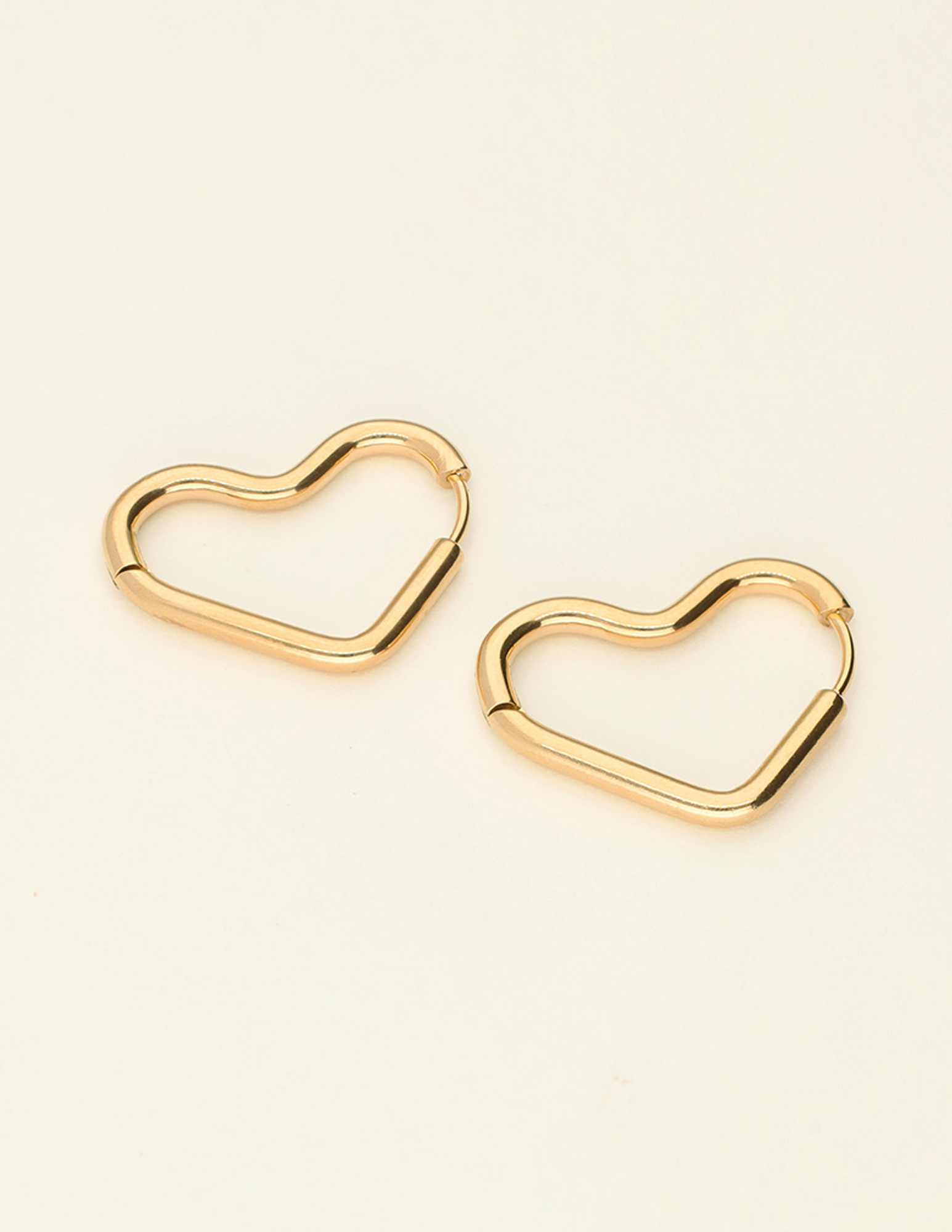 My Jewellery Oorbellen open hart MJ09518 Goud