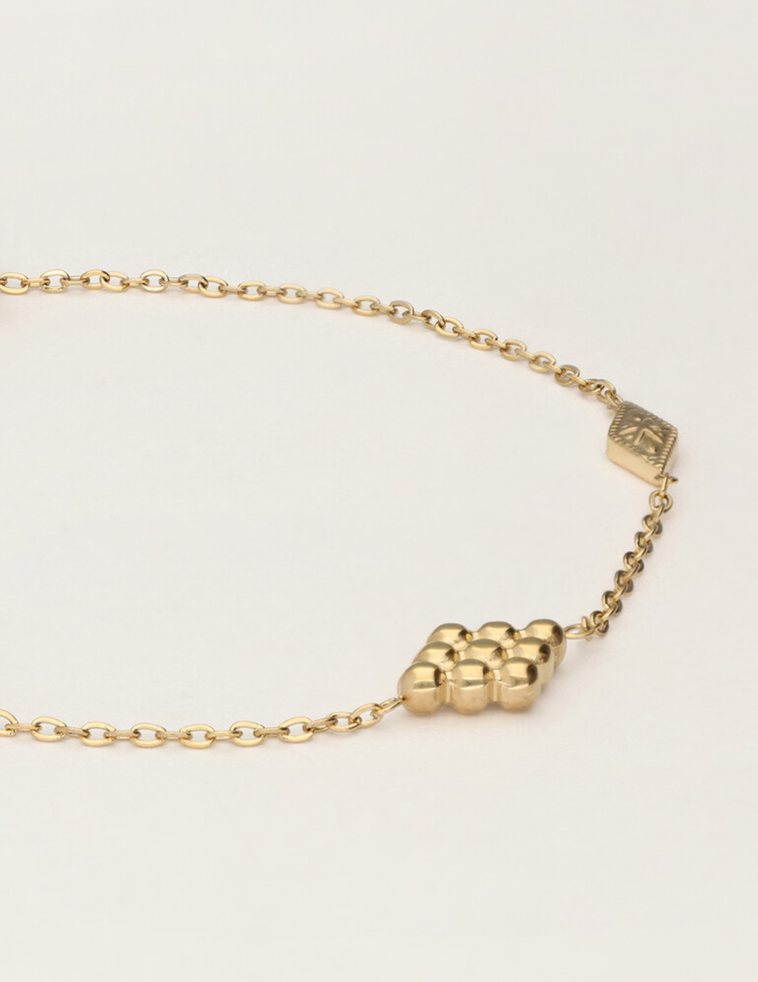 My Jewellery Armband met ruitjes MJ12068 Goud