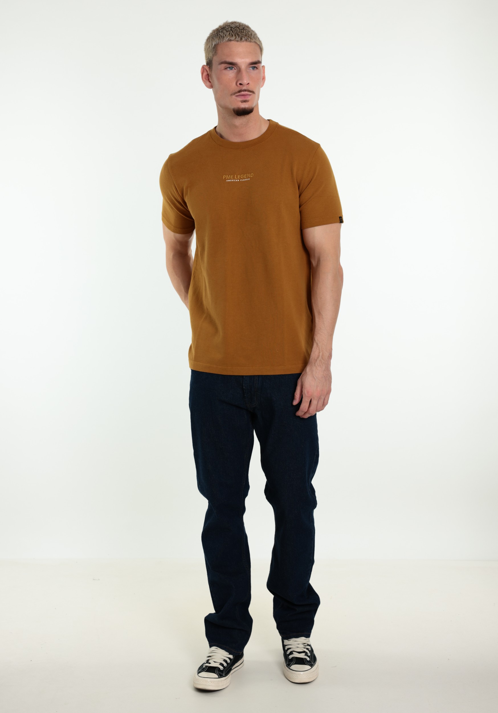 PME Legend T-shirt PTSS2608564 Licht bruin