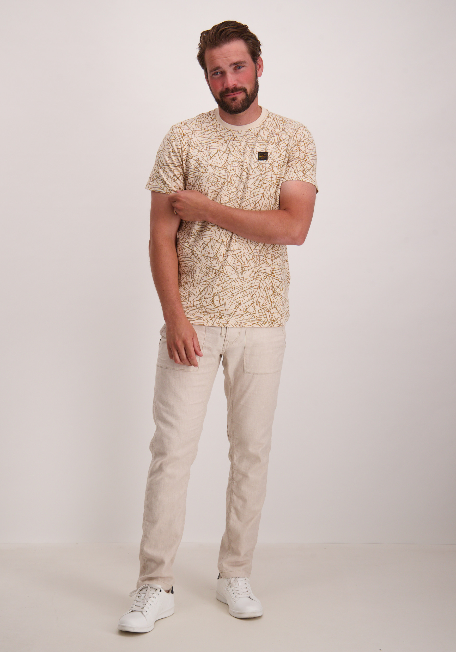 PME Legend T-shirt all-over print PTSS2506553 Ecru