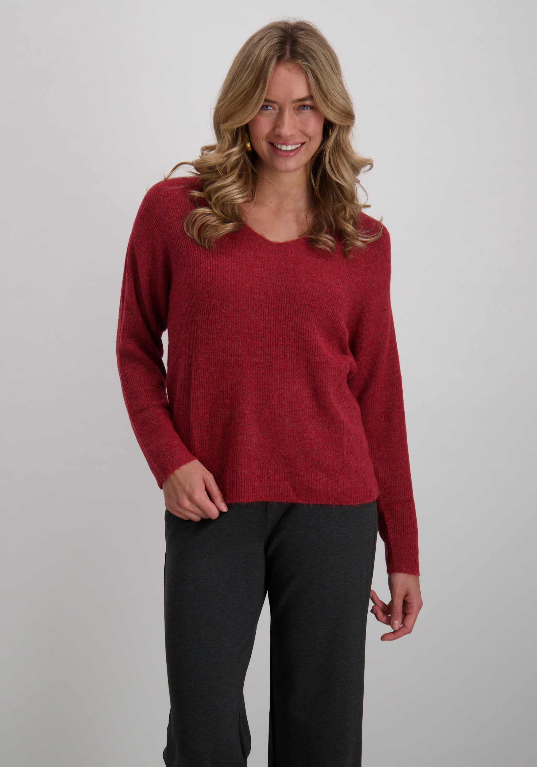 Vero moda Trui Crewlefile 10233357 Rood