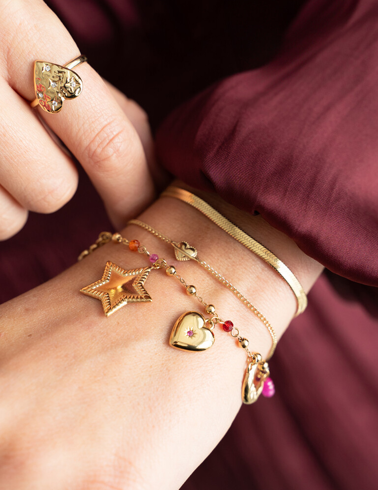 My Jewellery Starry bedelarmband met ster MJ11949 Goud