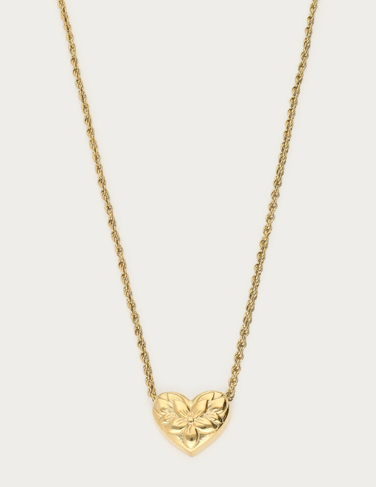 My Jewellery Botanical ketting met bloemen hart MJ13751 Goud