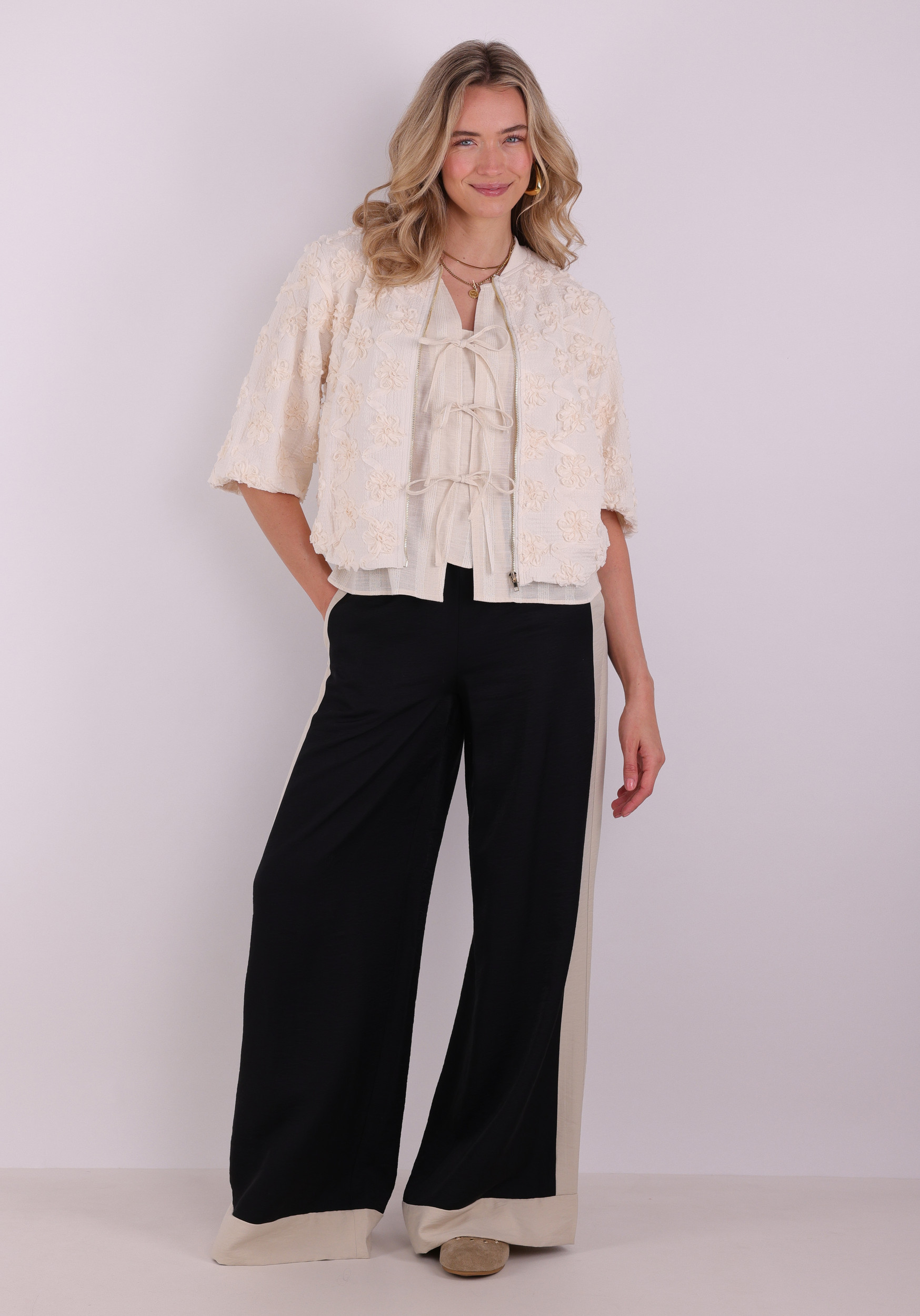 Geisha Top bow 63152-32 Zand