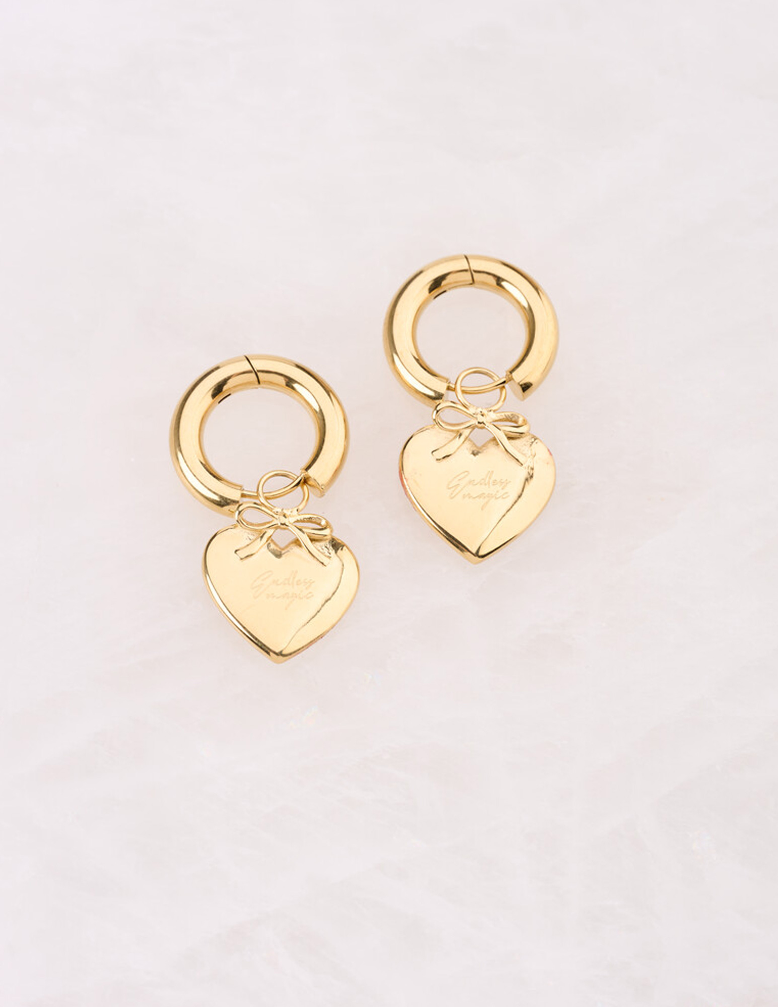 My Jewellery Bold oorringen met hart MJ14316 Goud