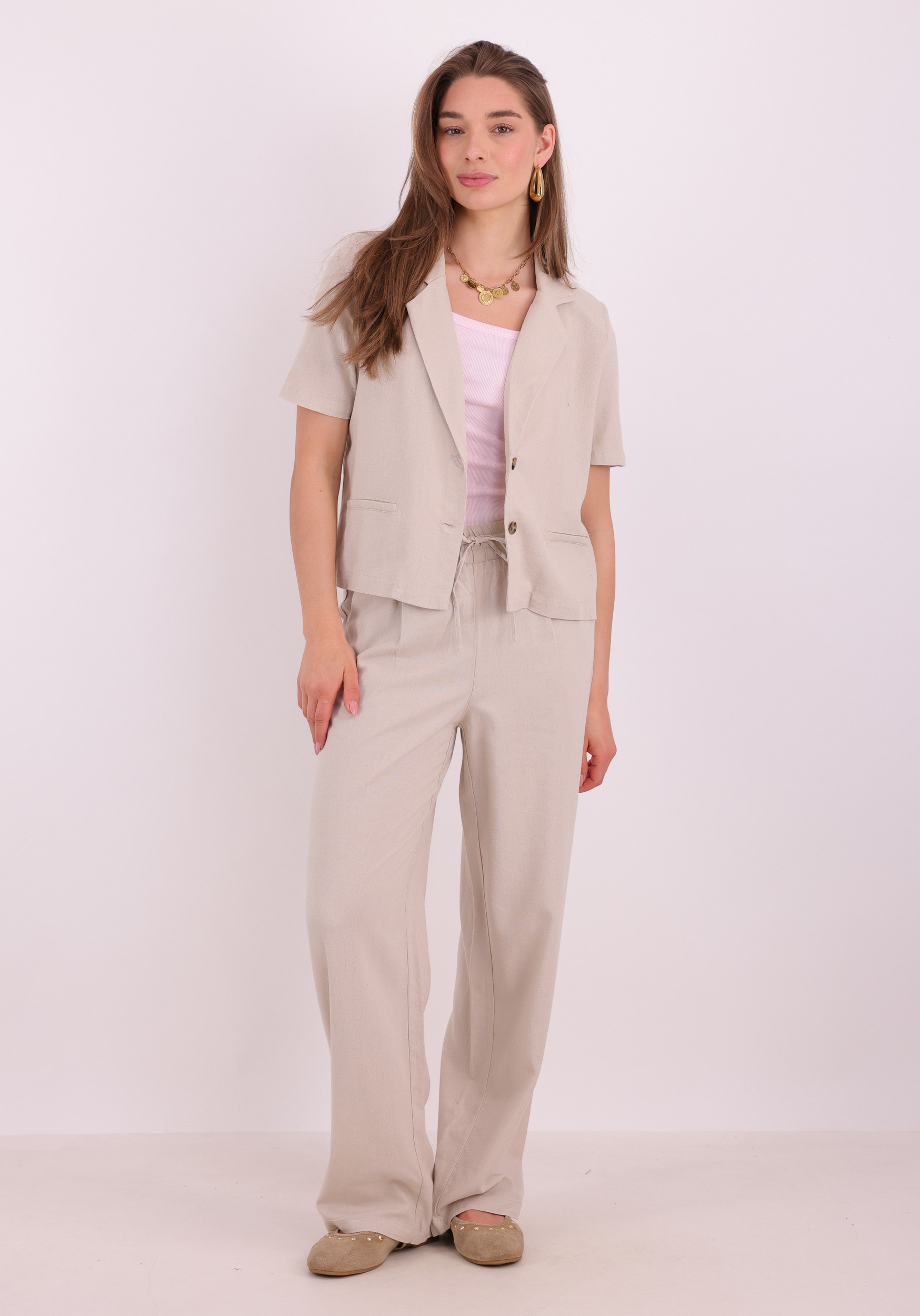 VERO MODA Broek Jesmilo 10287363 Zand