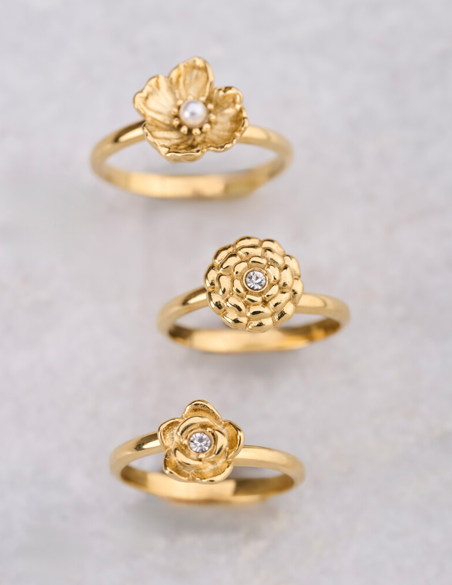 My Jewellery Botanical ring met ranonkel bloem MJ13782 Goud