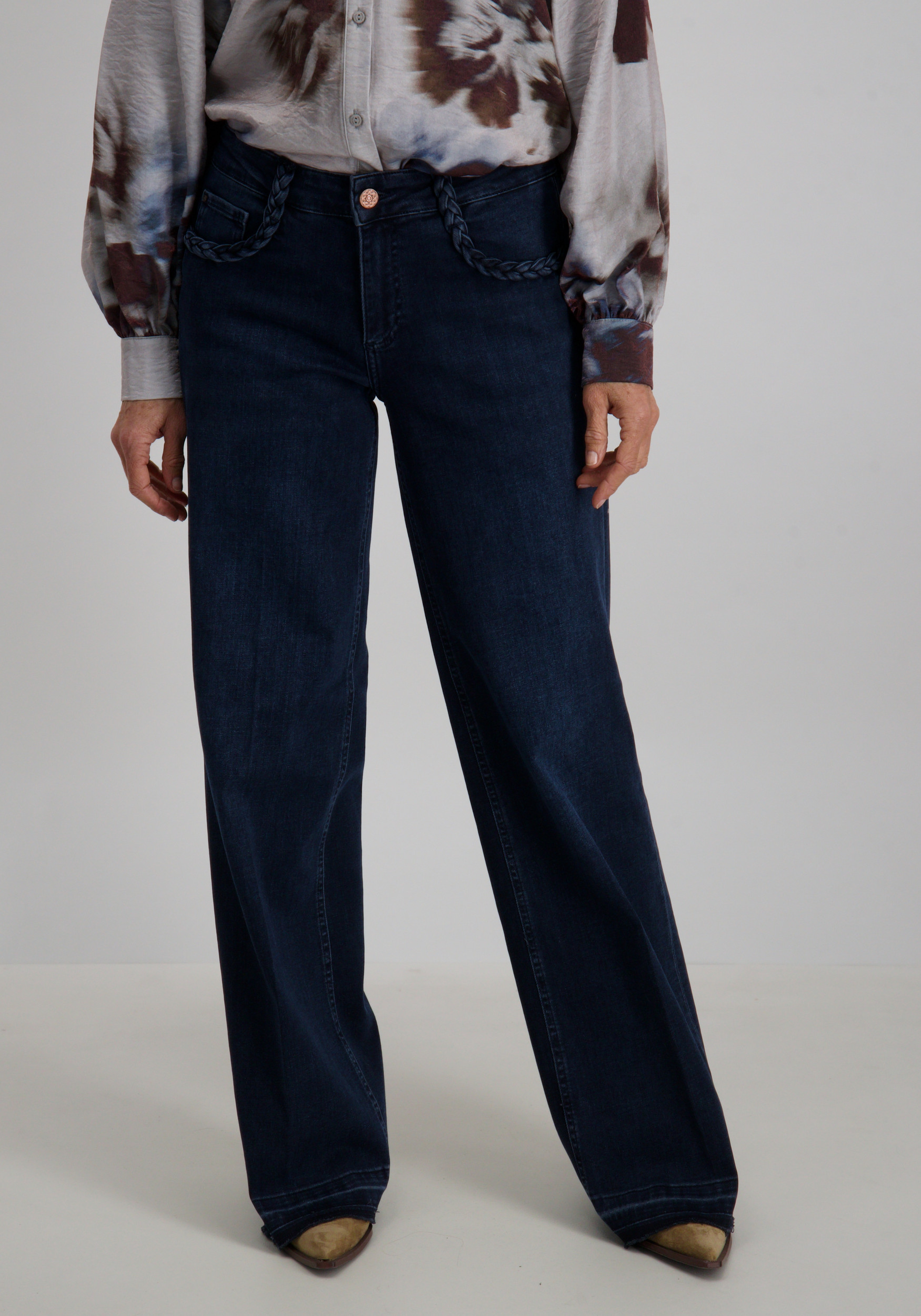 Para Mi Jeans Mira braid FW252.212374-D28 Donker blauw