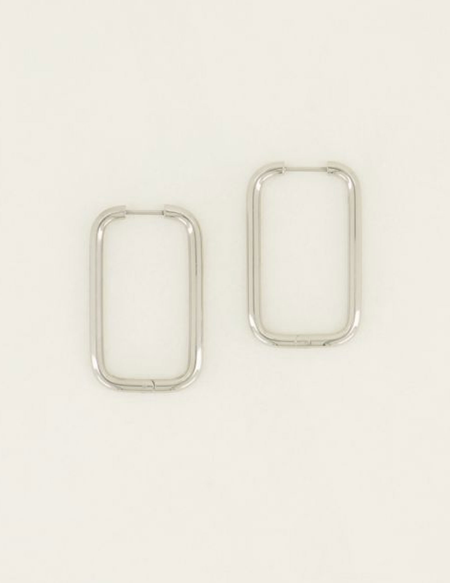 My Jewellery Oorbellen rechthoekig  MJ04937 Zilver