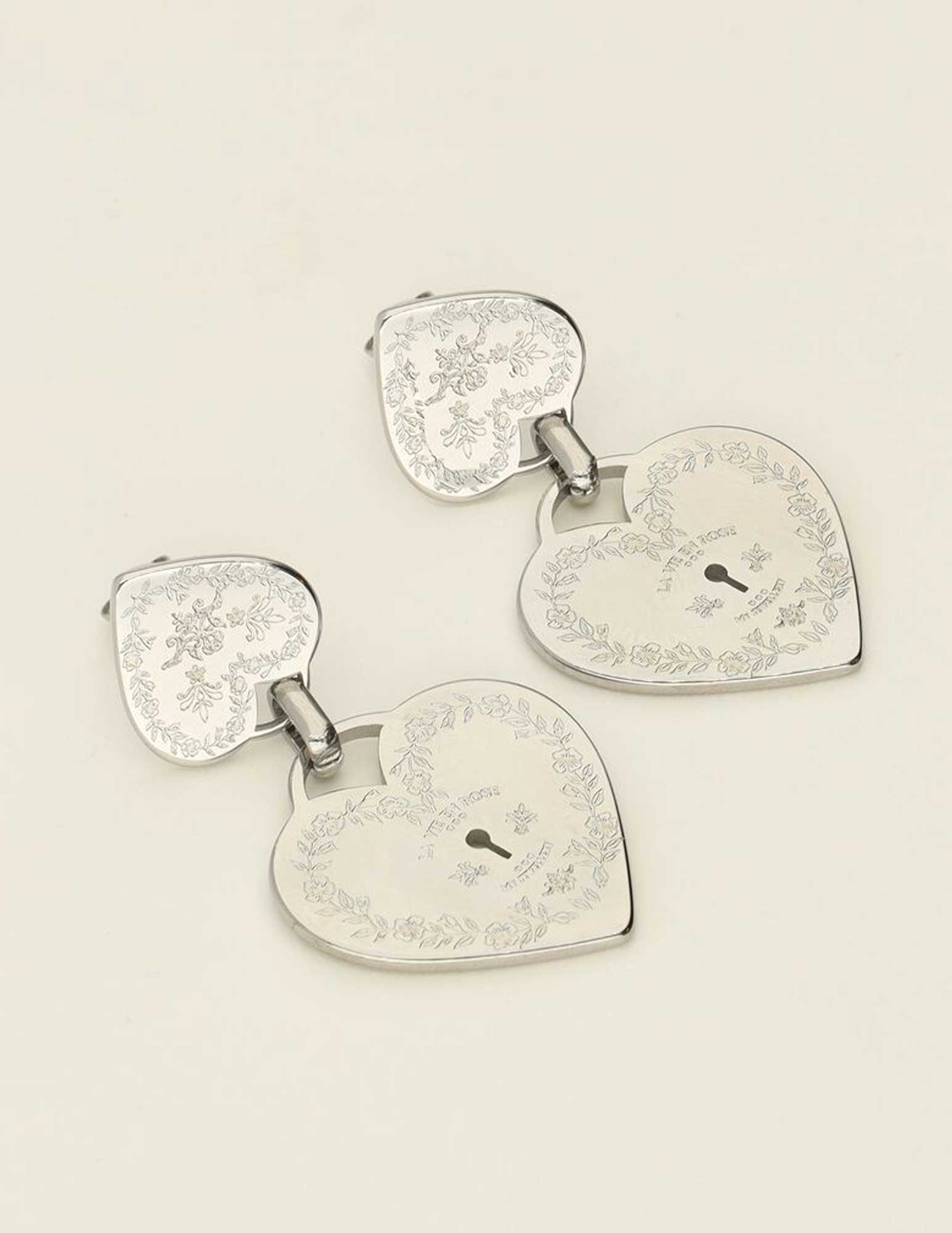 My Jewellery Mystic oorbellen dubbel hart MJ09432 Zilver