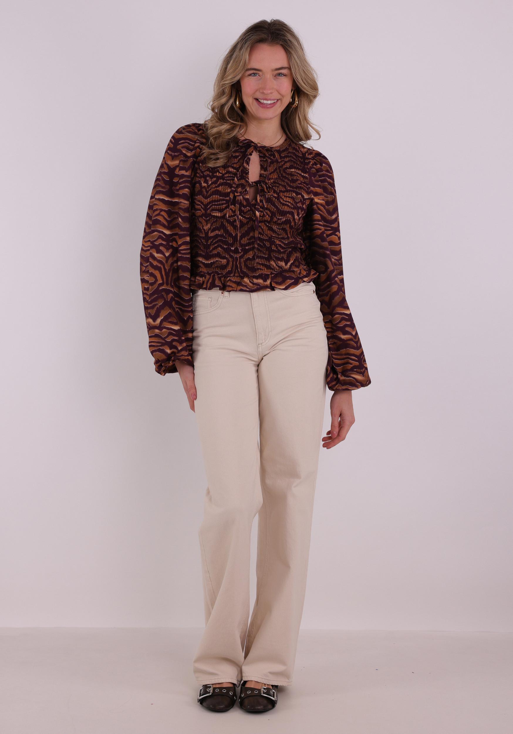 Harper & Yve Top Elin SS6P601 Bruin