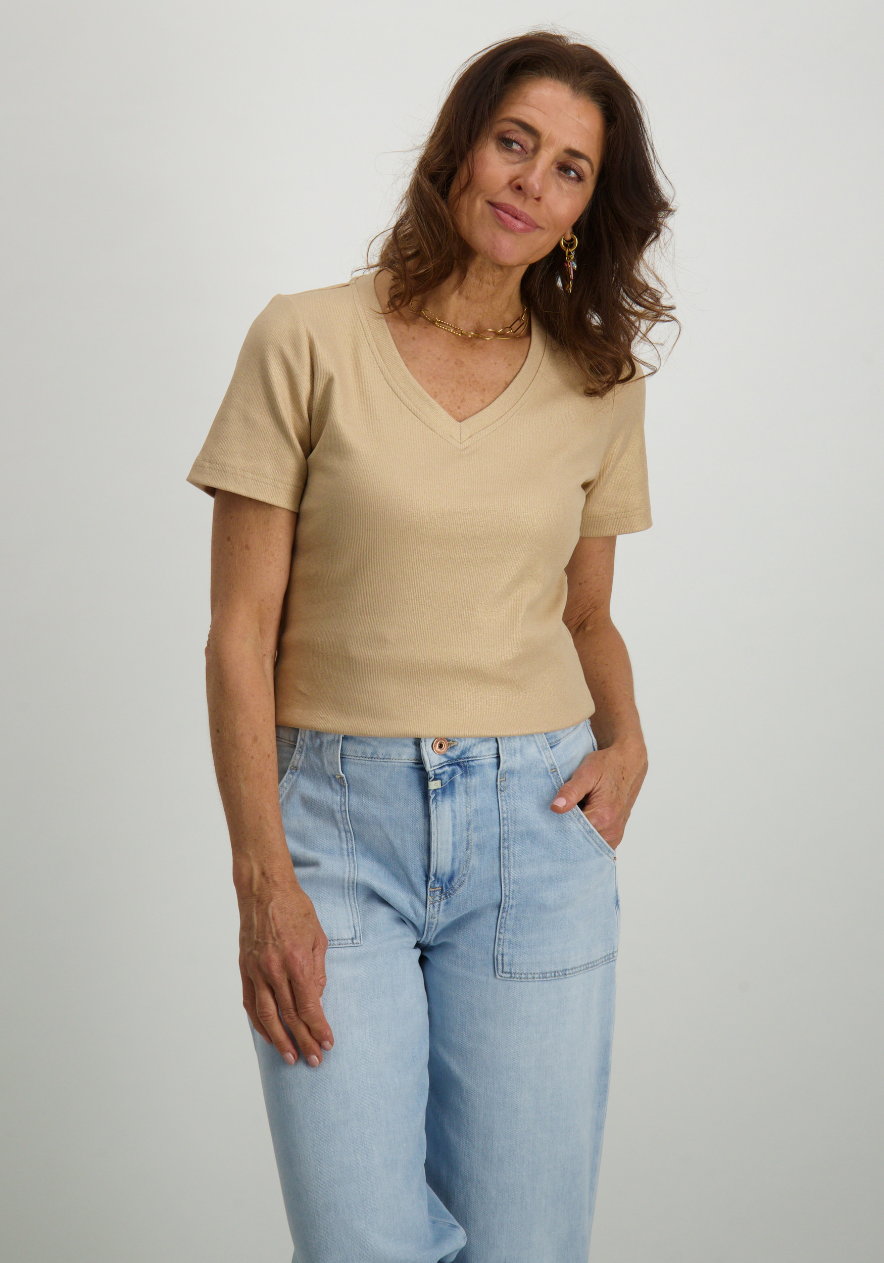 Tramontana T-shirt Coated rib Q07-16-401 Goud
