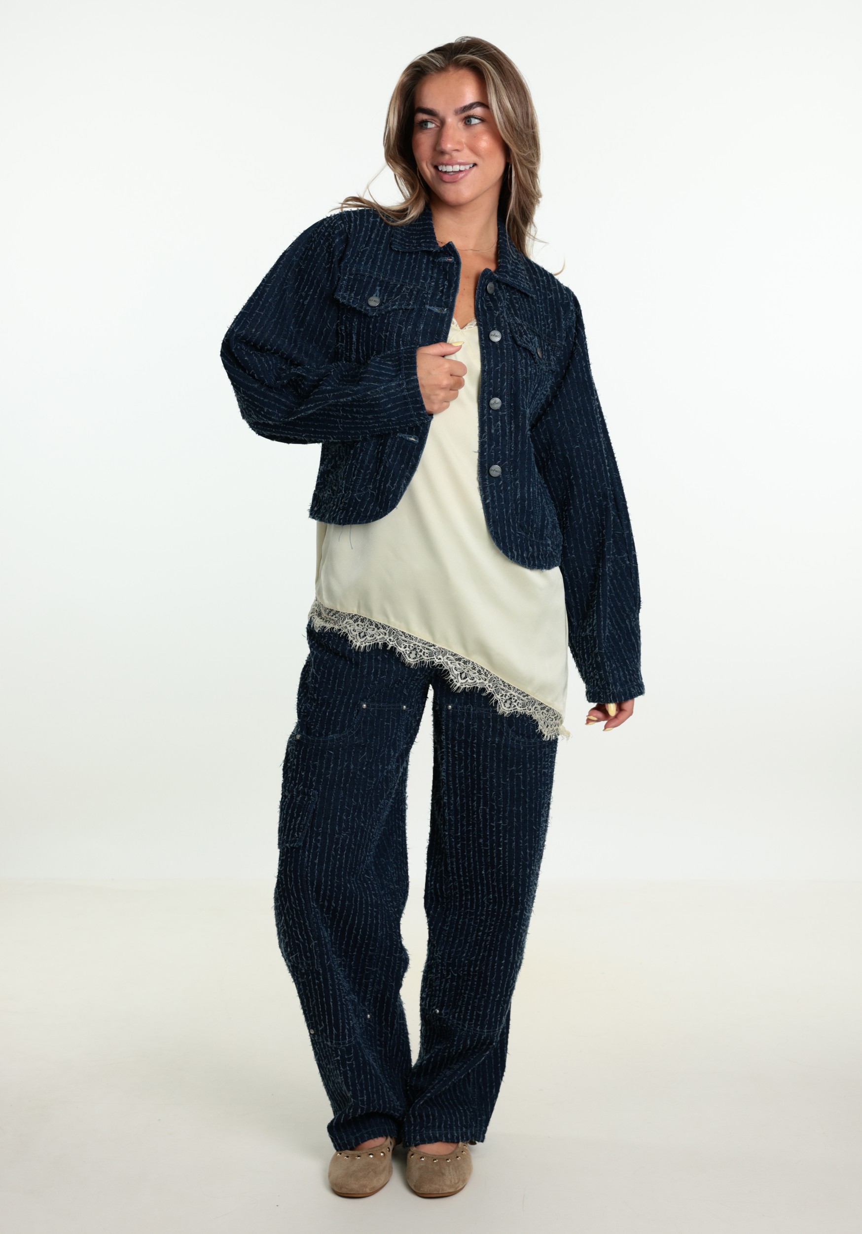 Refined Department Ayla Spijkerjack R2609474059 Blauw