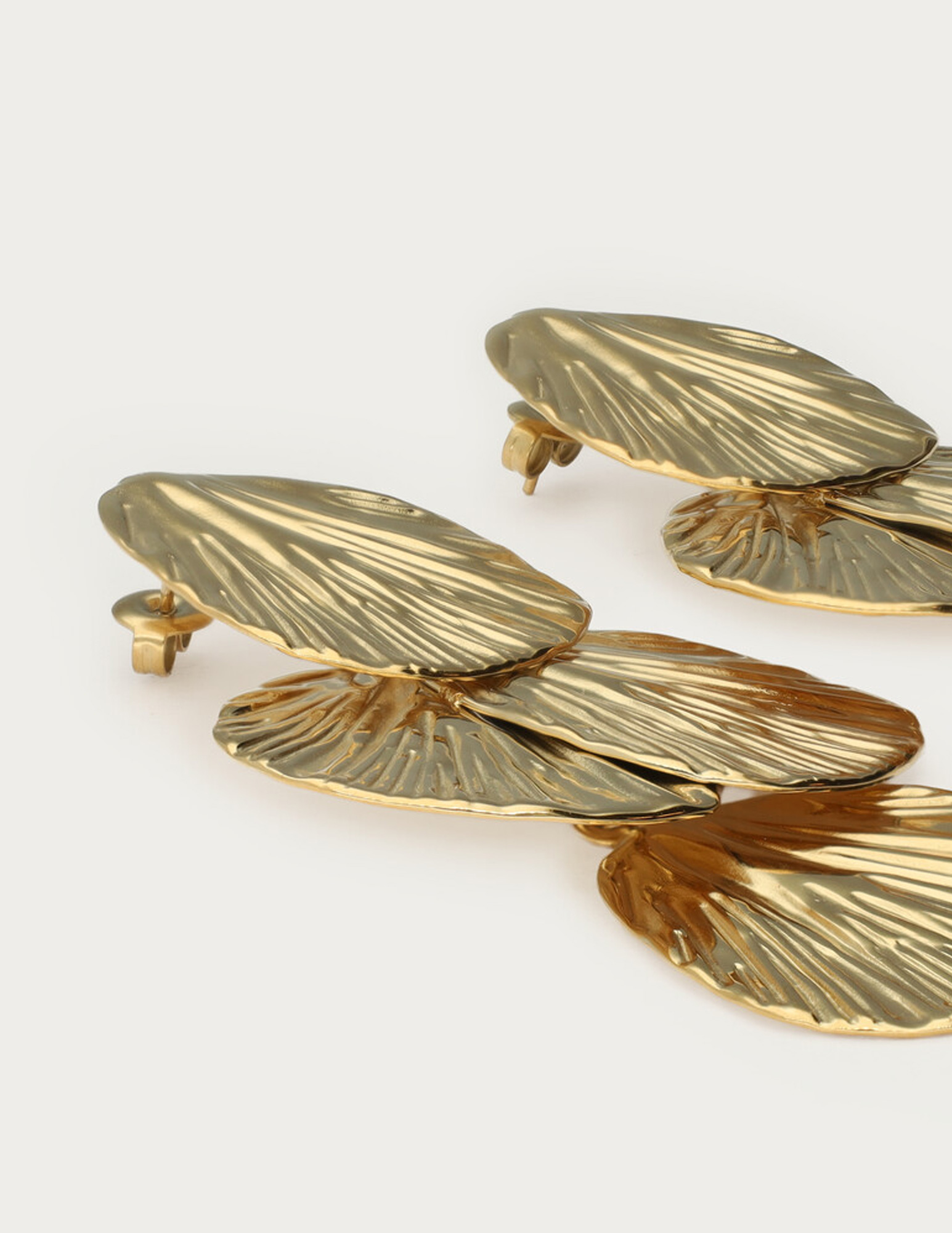 My Jewellery Tropical oorhangers met vier schelpen MJ15621 Goud