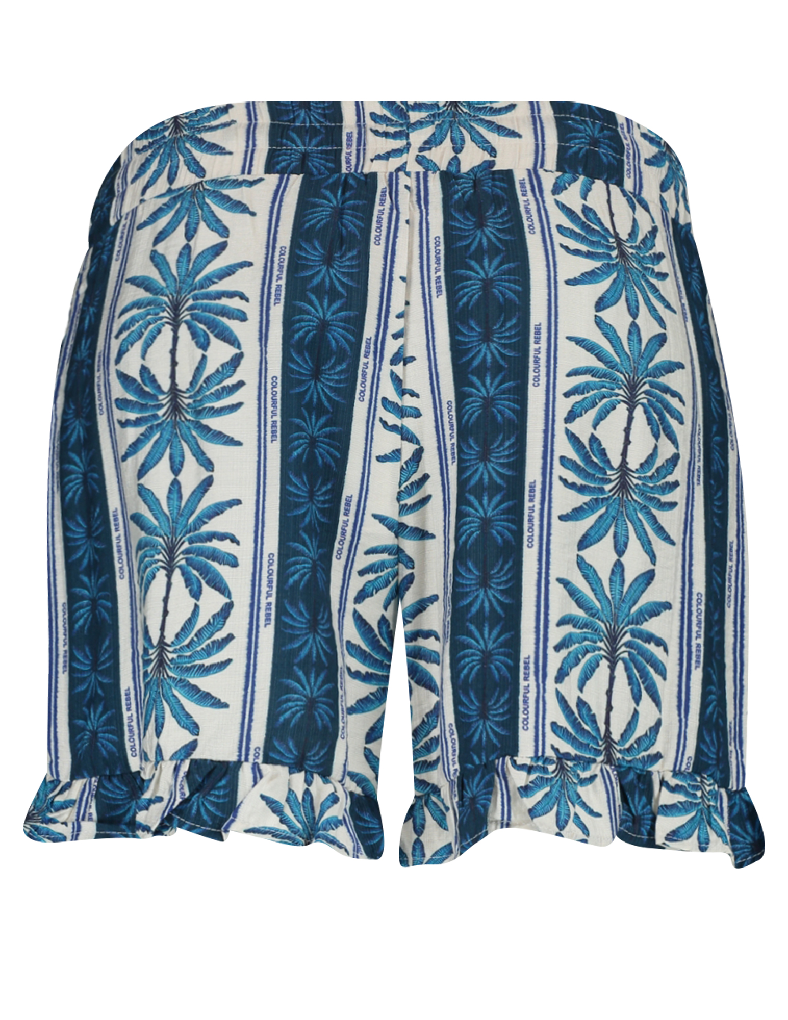 Colourful Rebel Short palm ruffle WS116940 Blauw