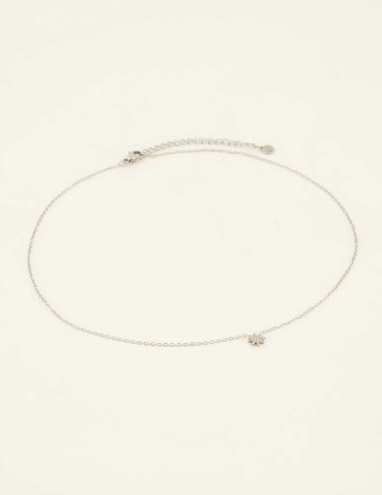 My Jewellery Ketting met bloem MJ08747 Zilver