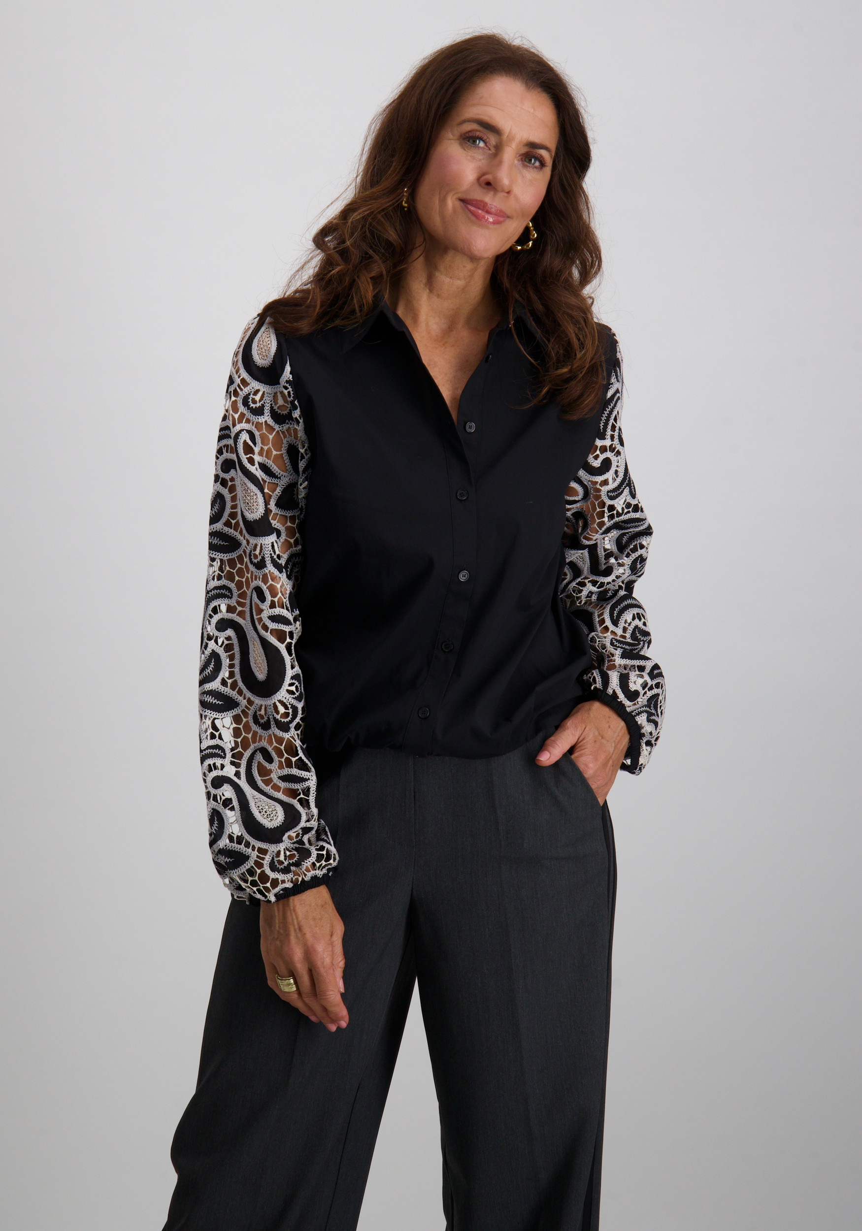 Tramontana Blouse C24-17-401 Zwart