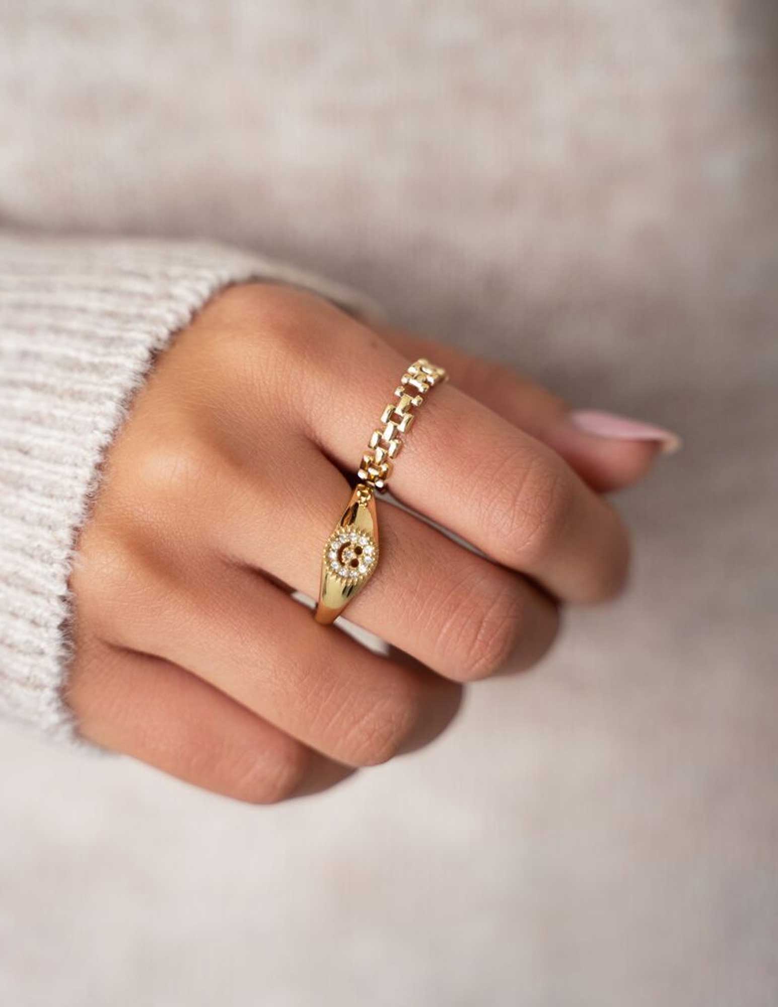 My Jewellery Ring met open schakels MJ07685 Zilver