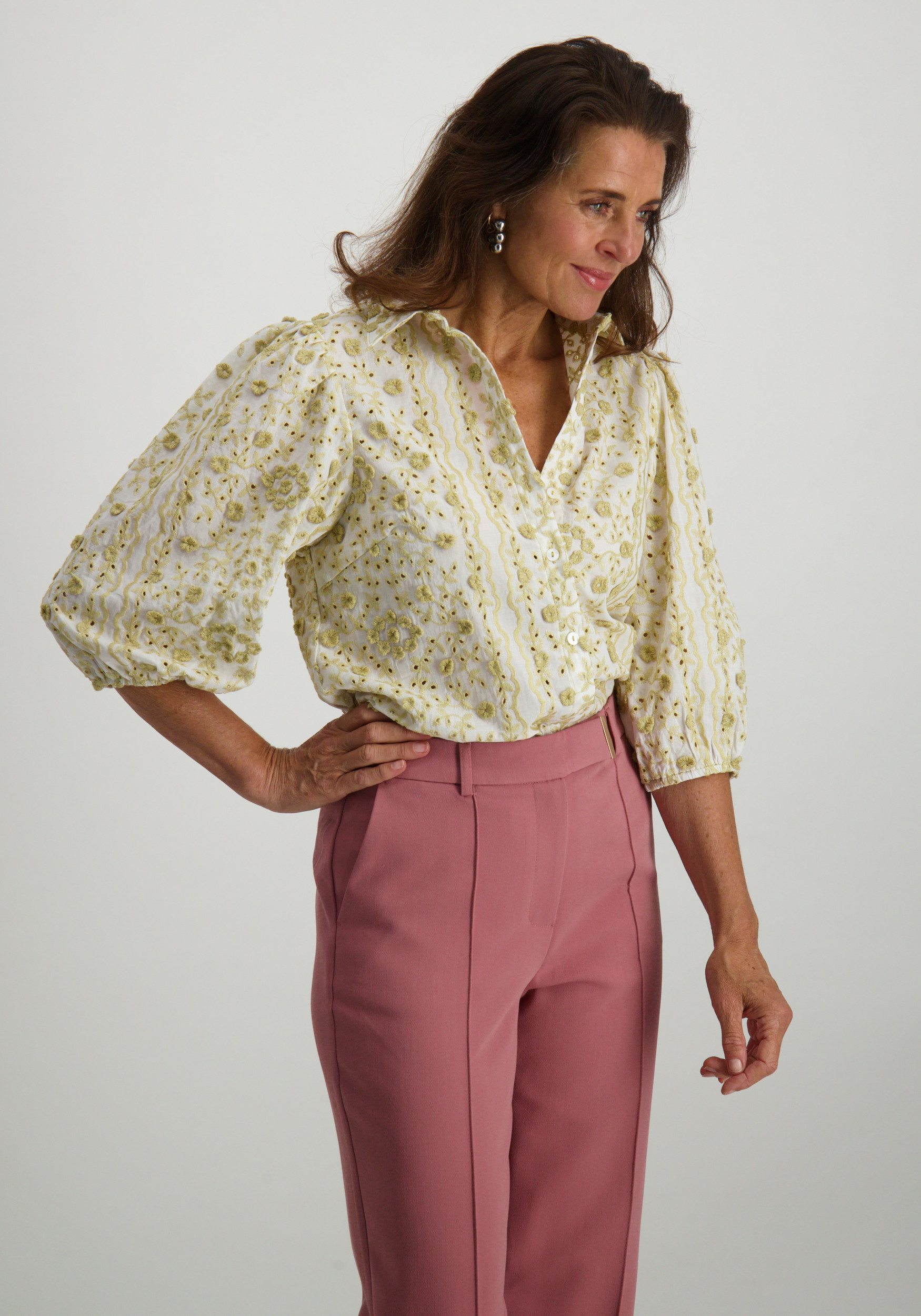 Aaiko BV Blouse LIEN 2 TONE CO 530 Beige