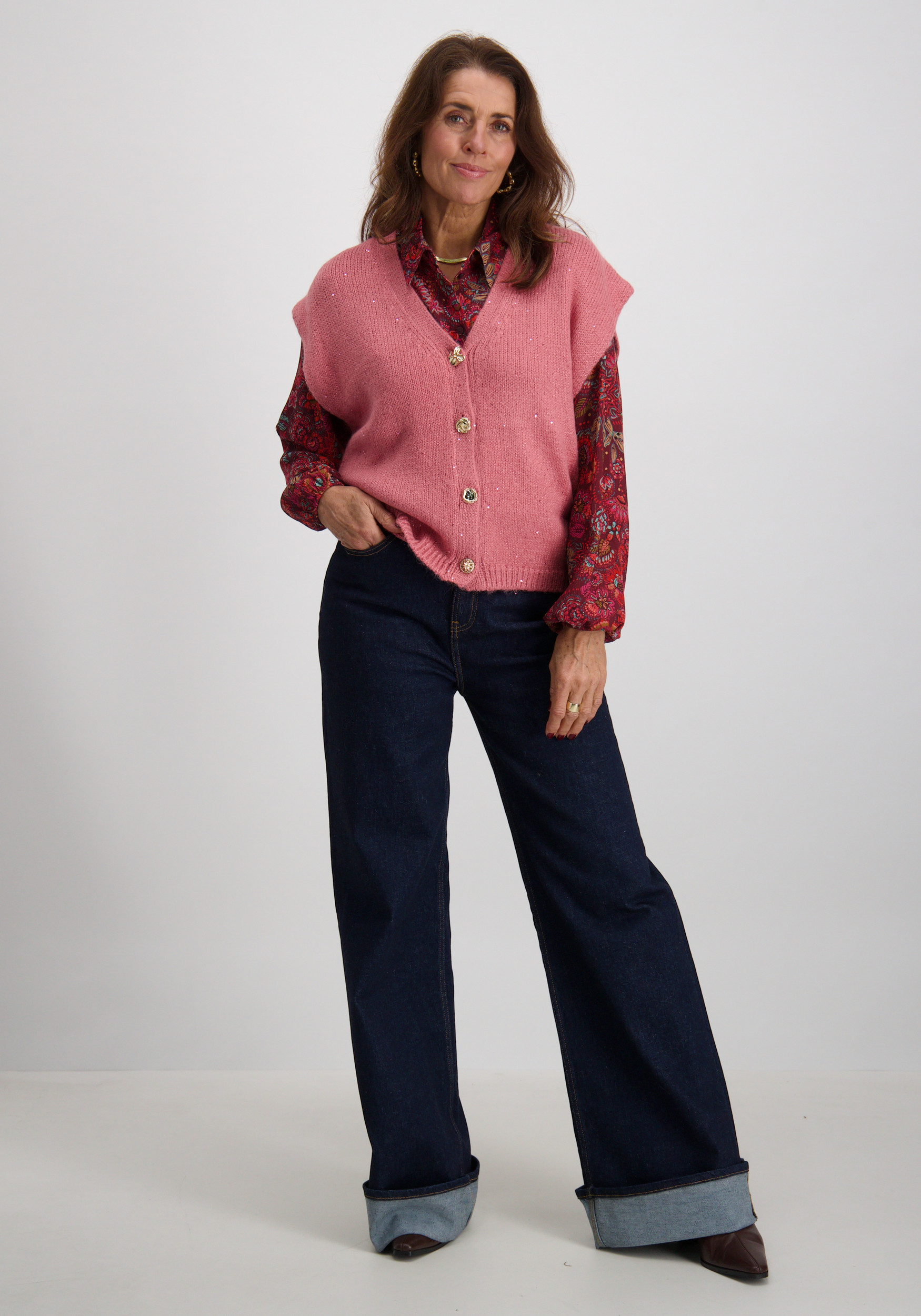 Tramontana Vest Lurex Y09-18-702 Rose