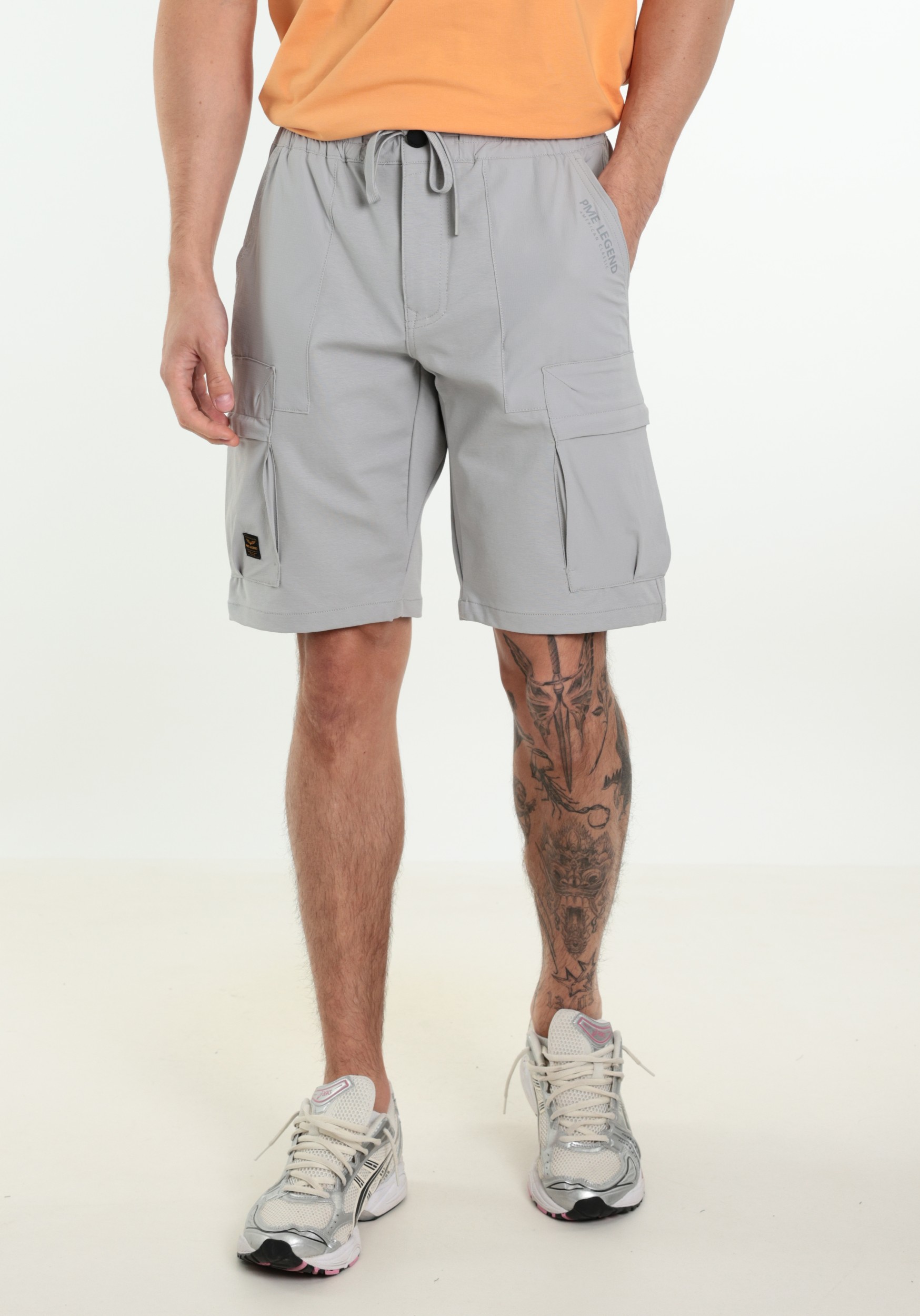 PME Legend Airlyn cargo short  PSH2604691 Licht grijs