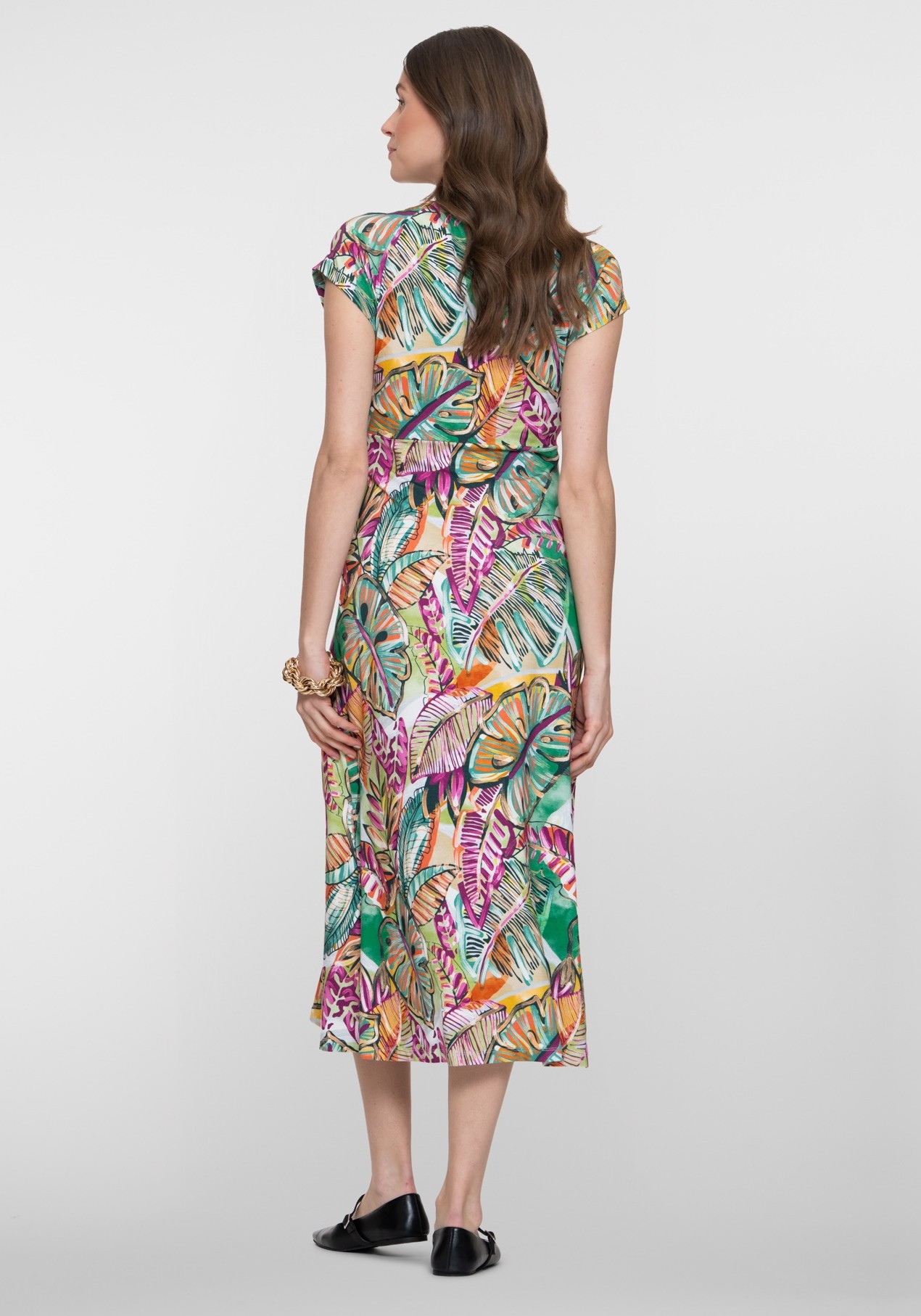 Geisha Lange jurk all-over print 67423-60 JANE Licht groen