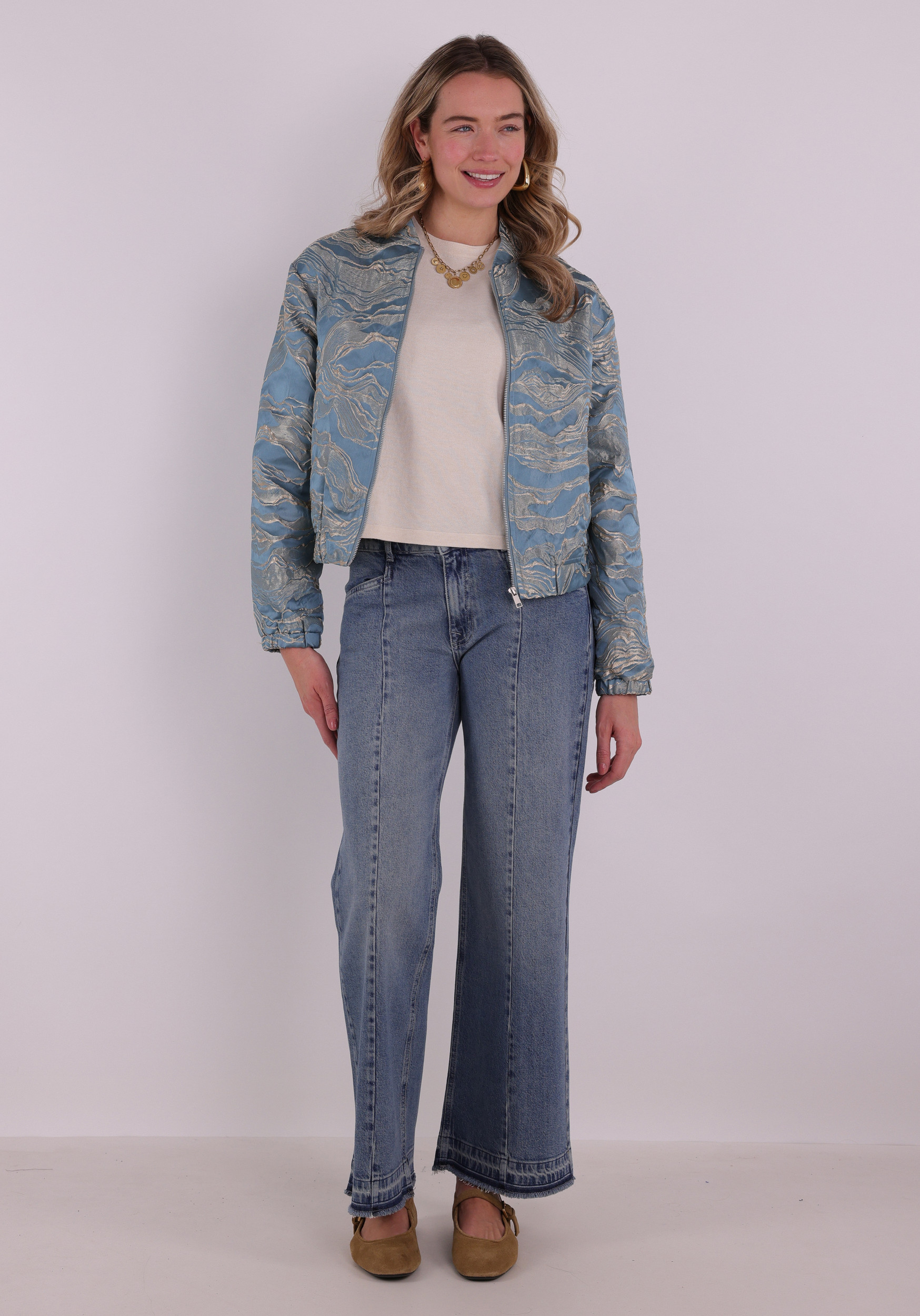 Jansen Amsterdam Bomberjack QWEN SS26 Licht blauw