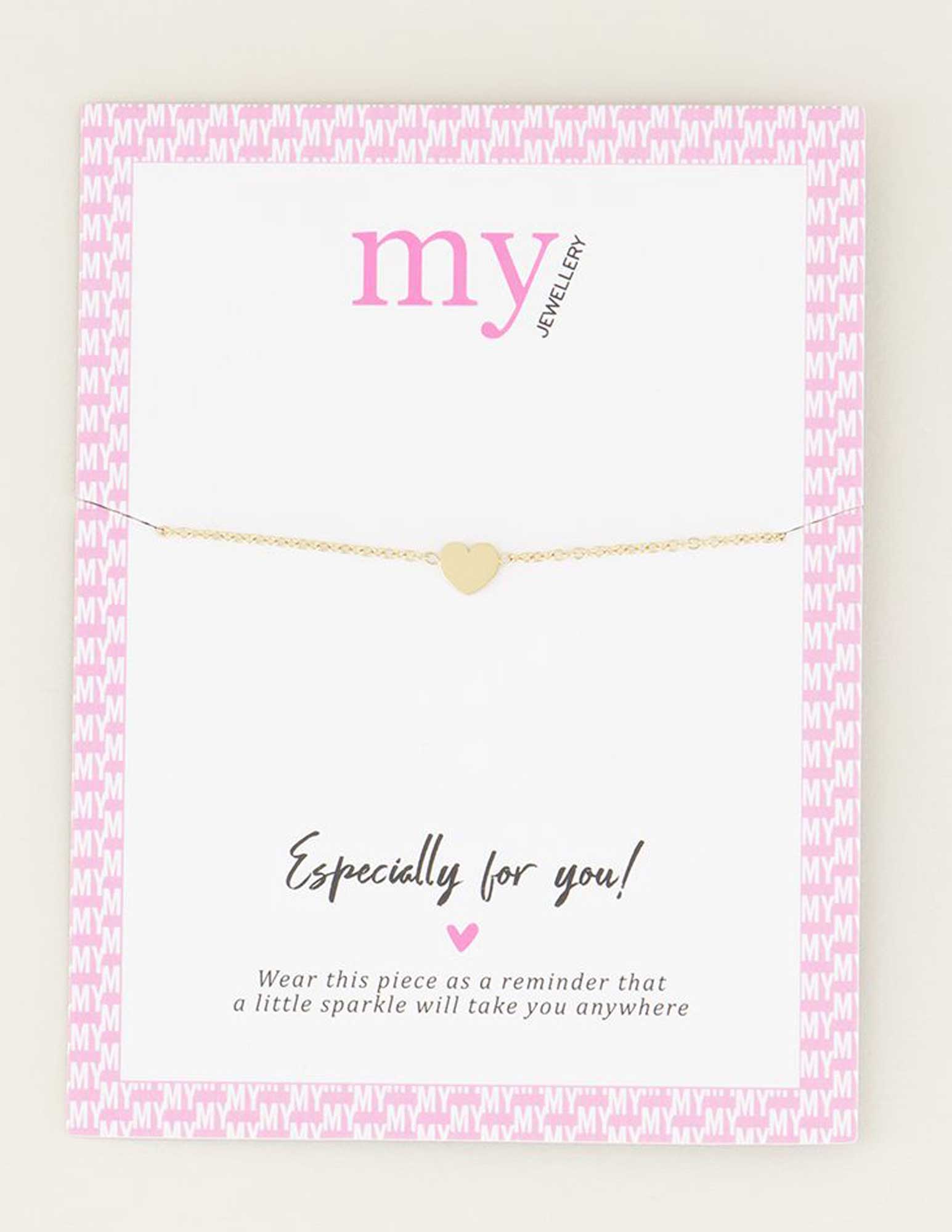 My Jewellery Armband klein hartje MJ03140 Goud
