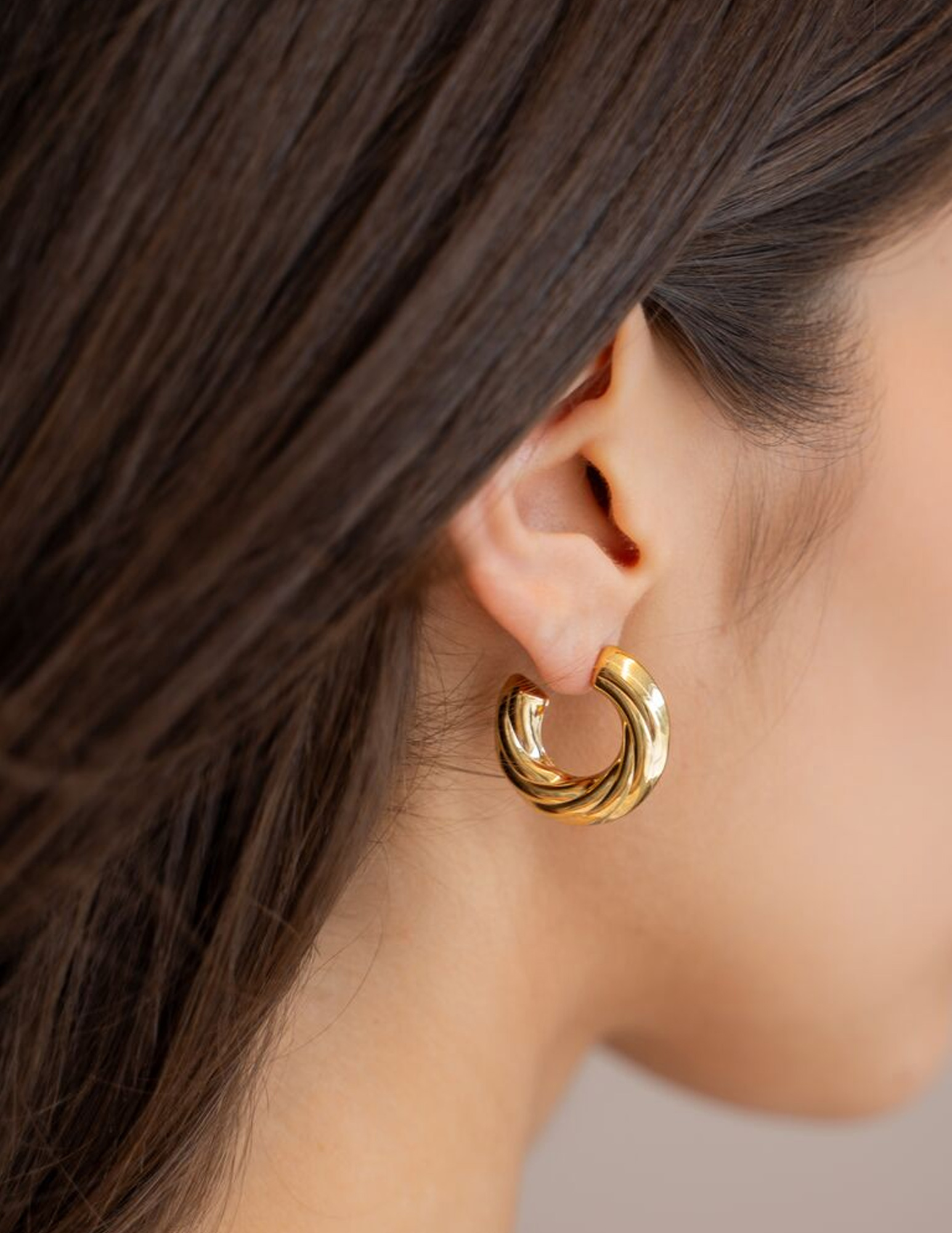 My Jewellery Vintage oorringen klein gedraaid MJ11525 Goud