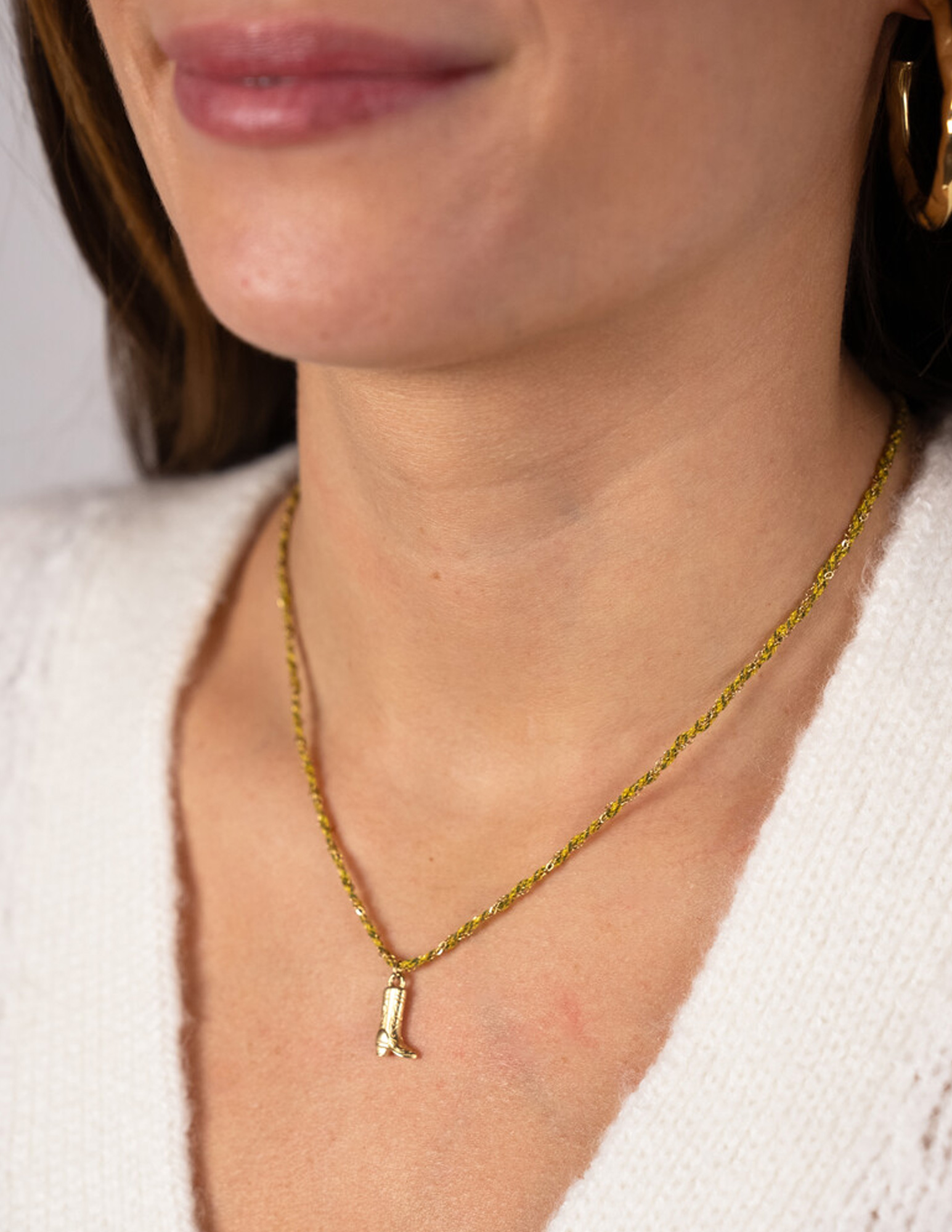 My Jewellery Sunrocks koord ketting laars MJ12206 Zilver