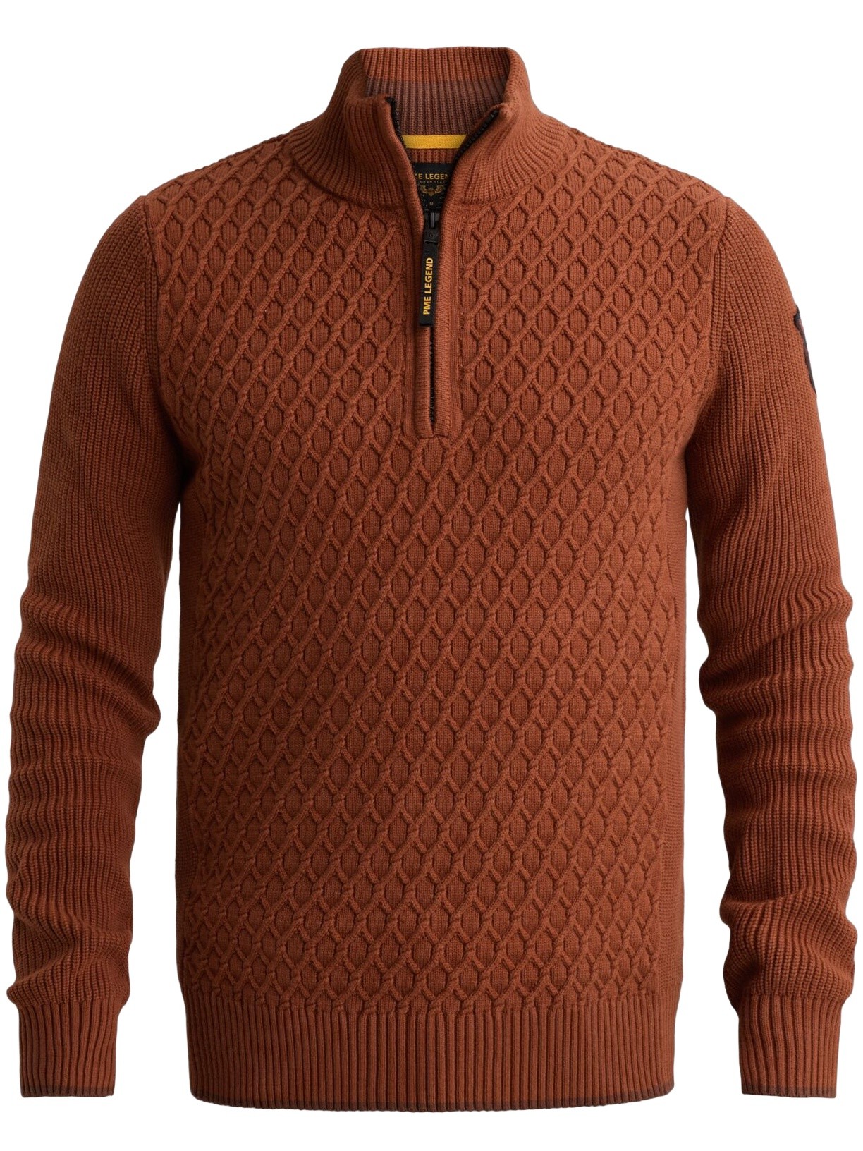 PME Legend Trui Half zip PKW2609325 Donker Oranje