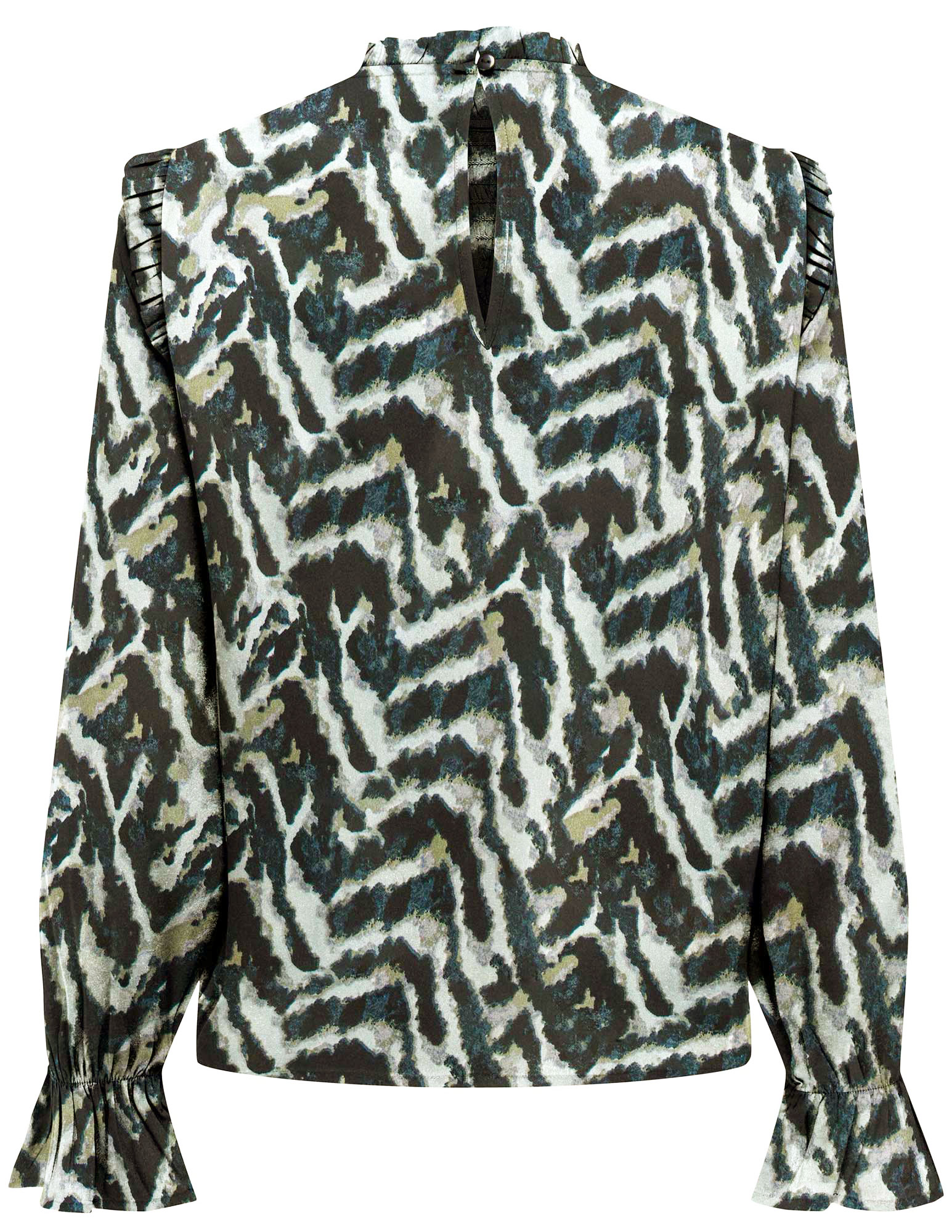Jacqueline de jonge Blouse Caine 15308129 Midden groen