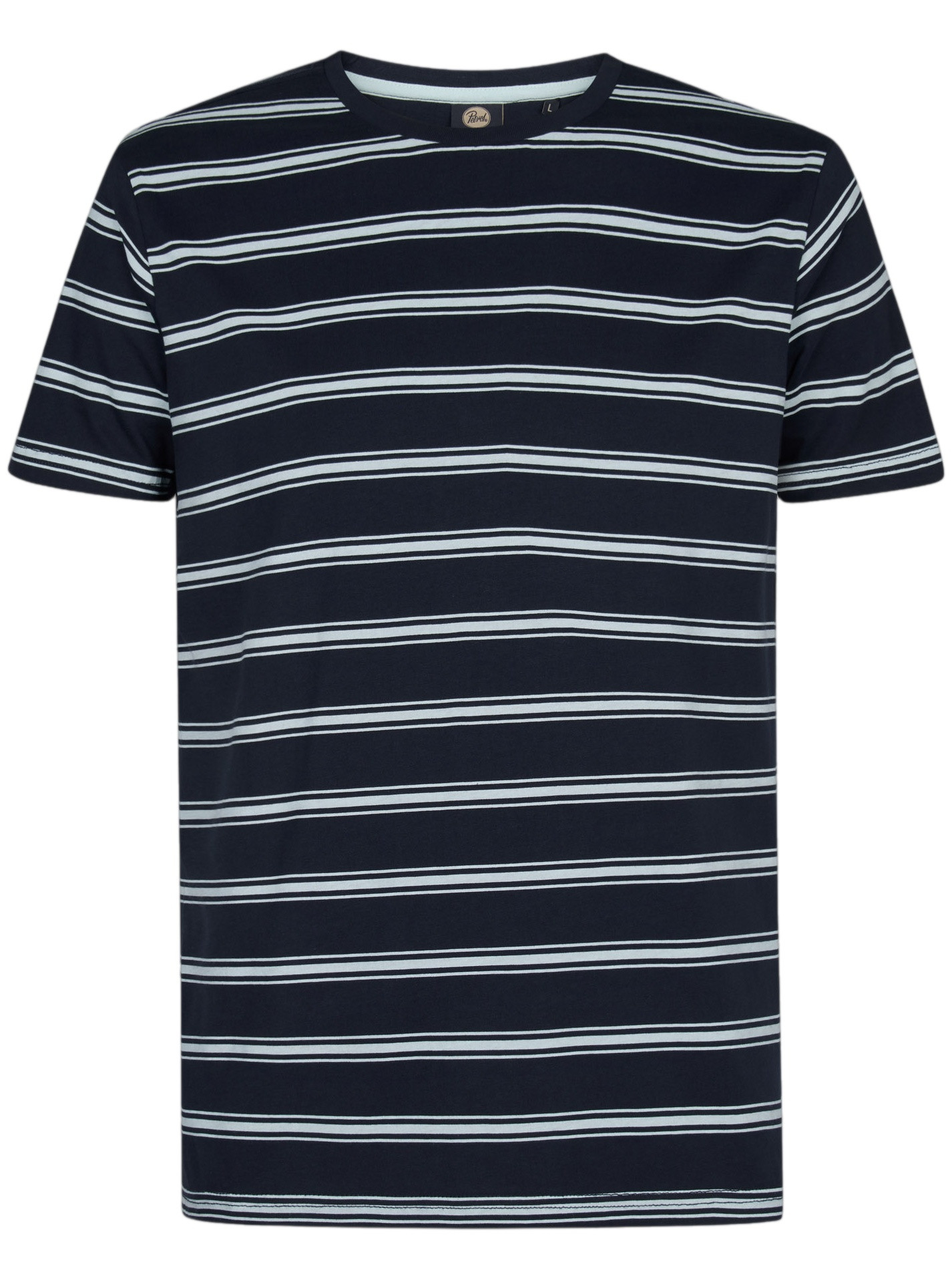 Petrol T-shirt gestreept M-1060-TSR120