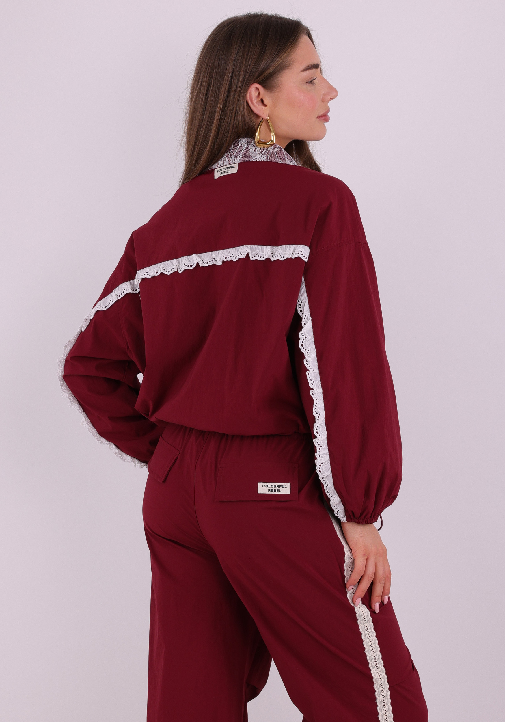 Colourful Rebel Jacket Romy Crochet reversible WJ117661 Rood