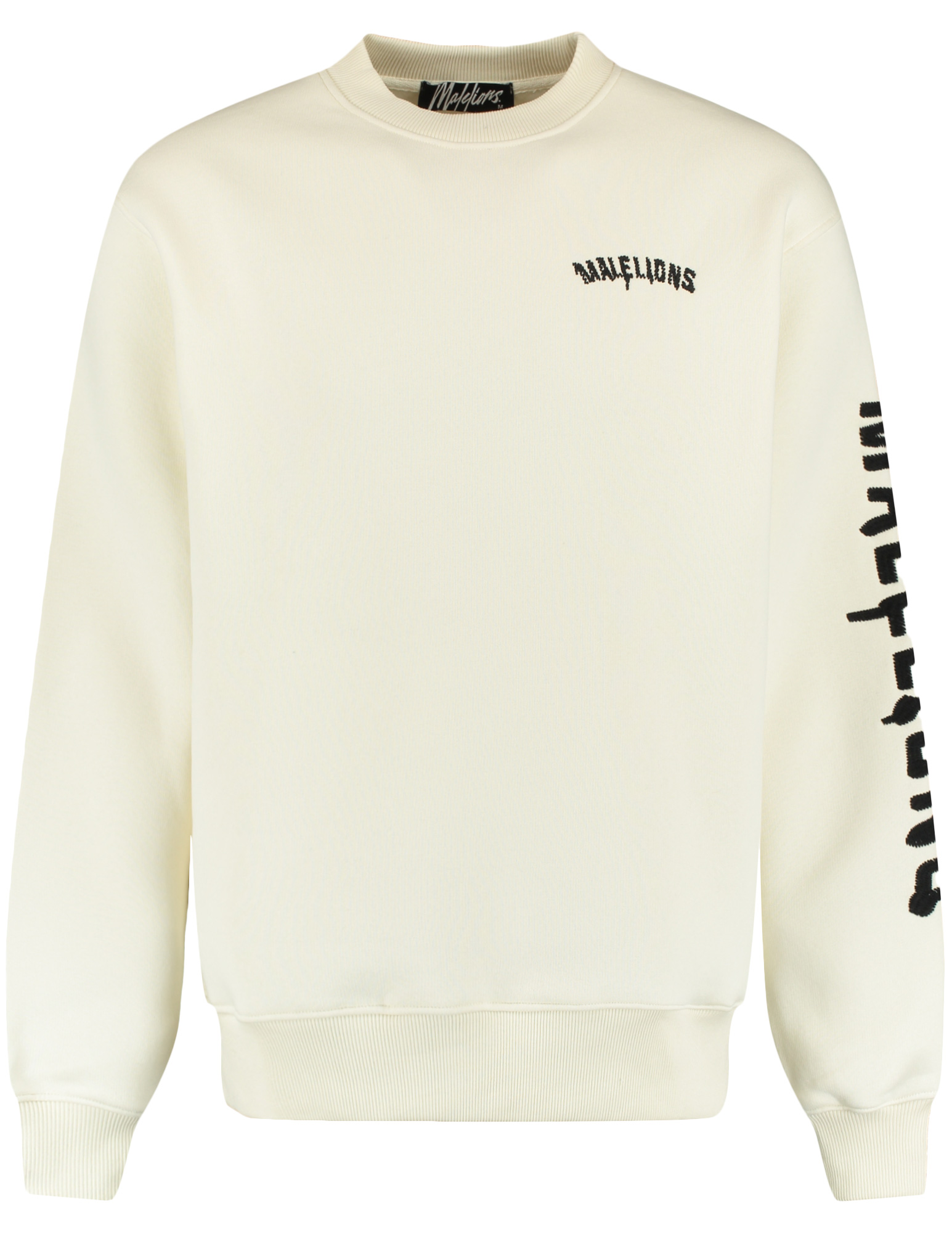 Malelions Sweater Graffiti MM1-AW25-44 Wolwit-ecru