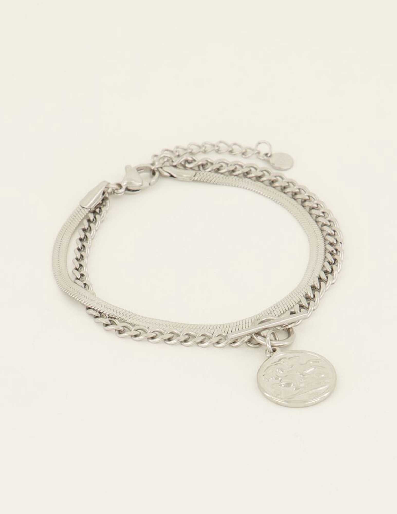 My Jewellery Armband met lagen MJ08088 Zilver