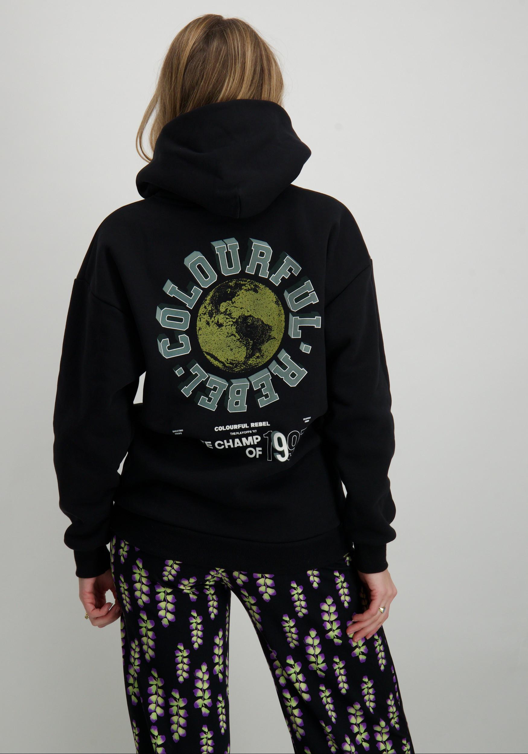 Colourful Rebel Hoodie State champ WH116277 Zwart