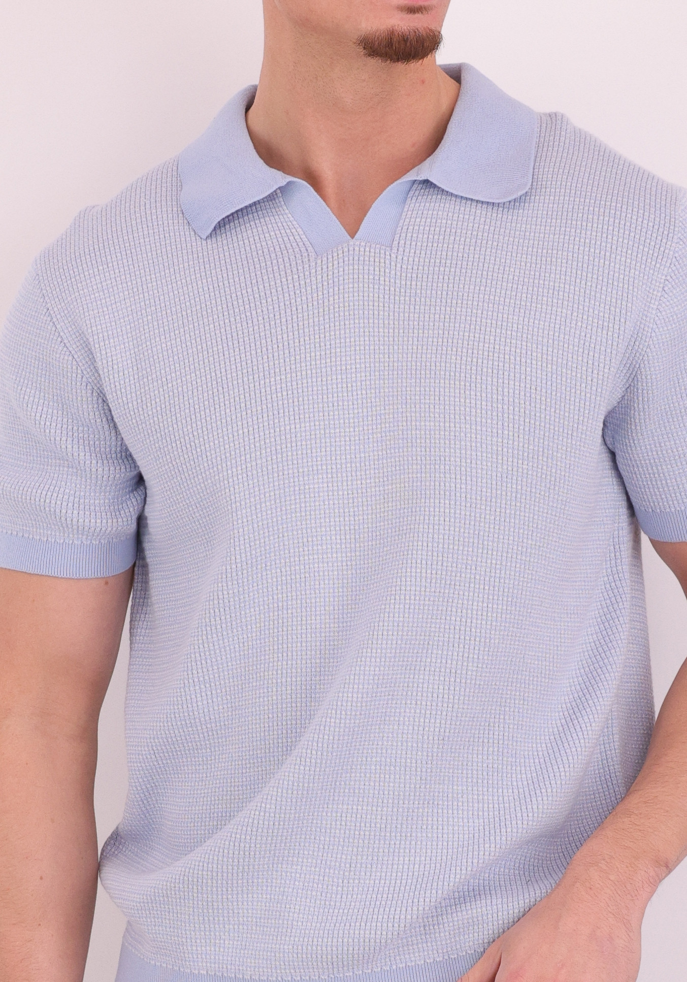 JACK & JONES Polo Hudson 12297988 Licht blauw
