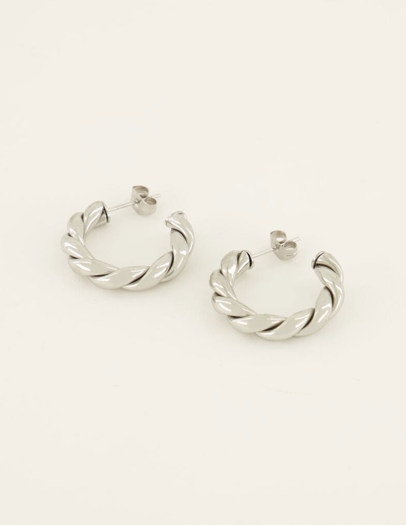 My Jewellery Oorringen gedraaid MJ07991 Zilver